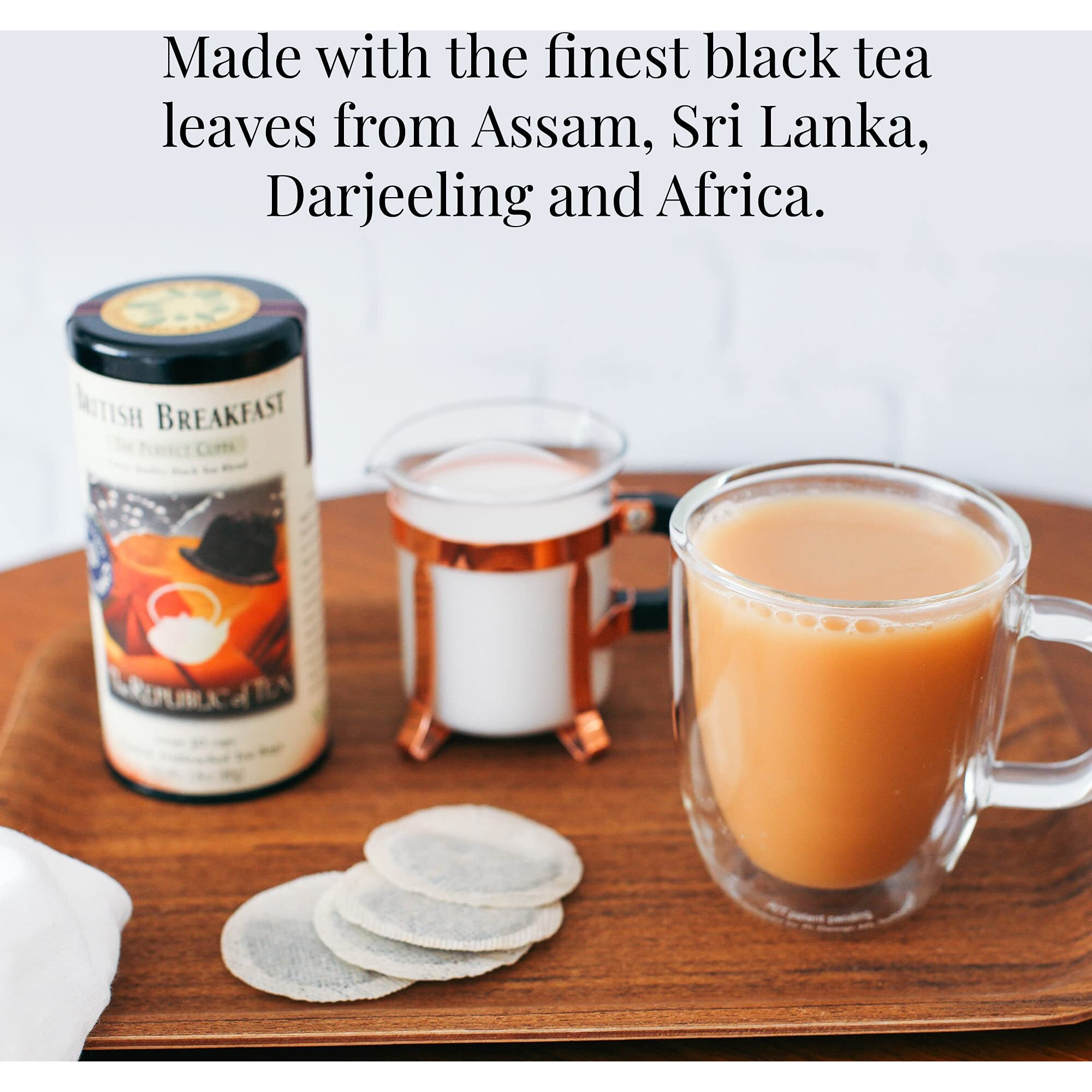The Republic Of Tea British Breakfast Tea 2.8 Oz Tin, 50 Tea Bags, Gourmet Black Tea | Caffeinated