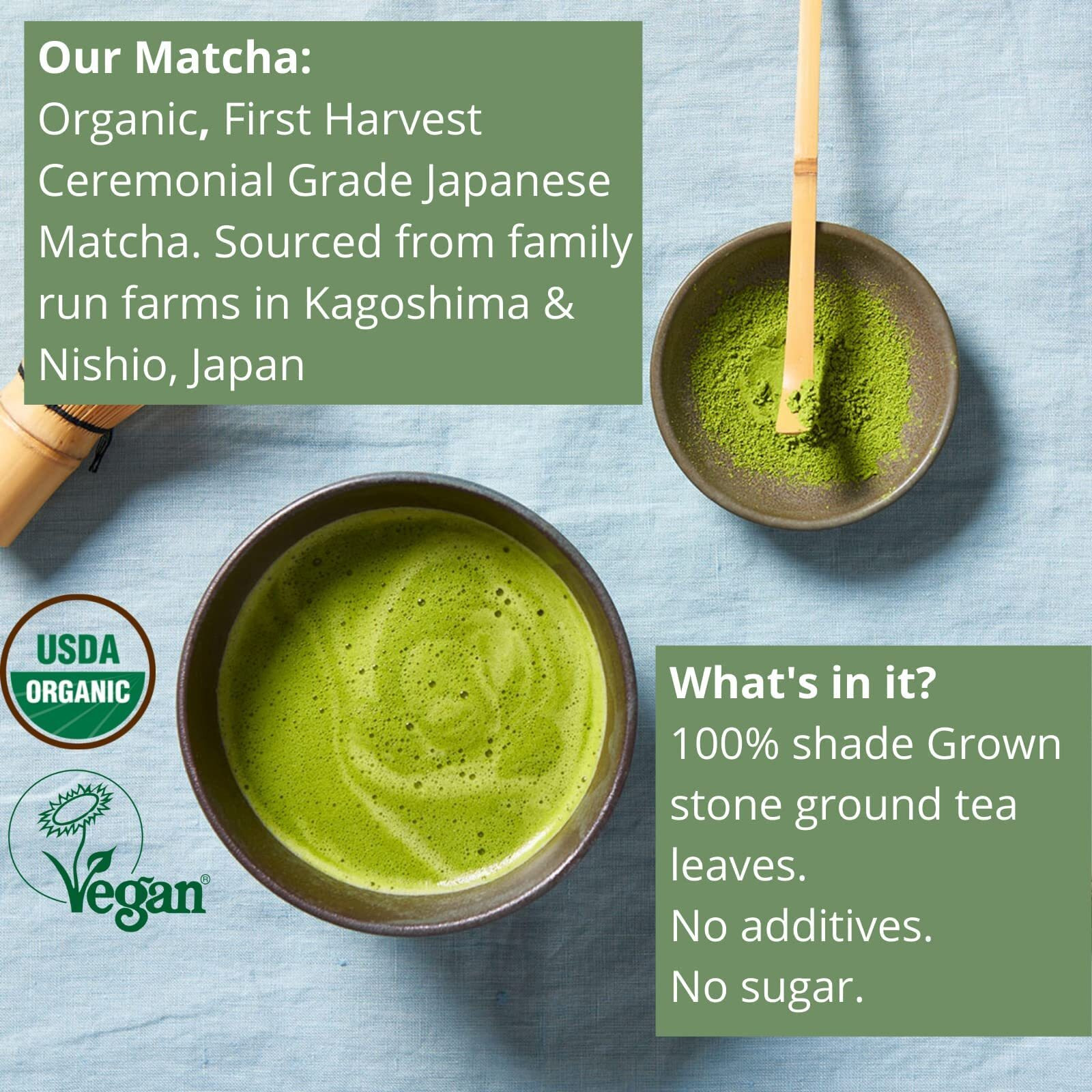 Kenko Matcha Green Tea Powder [Usda Organic] Highest Ceremonial Grade, Authentic Japanese, Premium 1St Harvest, 1 Oz (30 Servings)