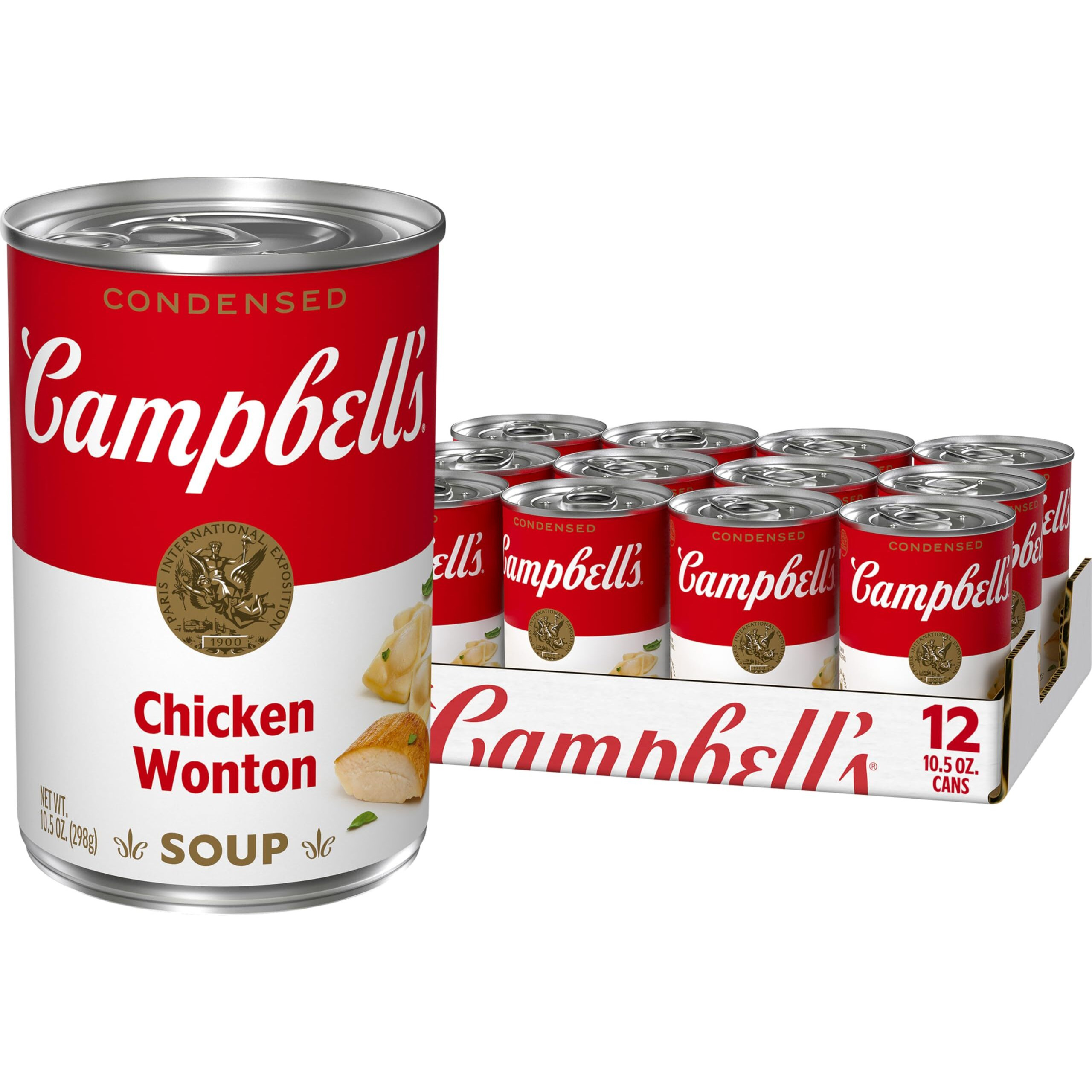 Campbell's Condensed Chicken Wonton Soup, 10.5 Oz Can (12 Pack)