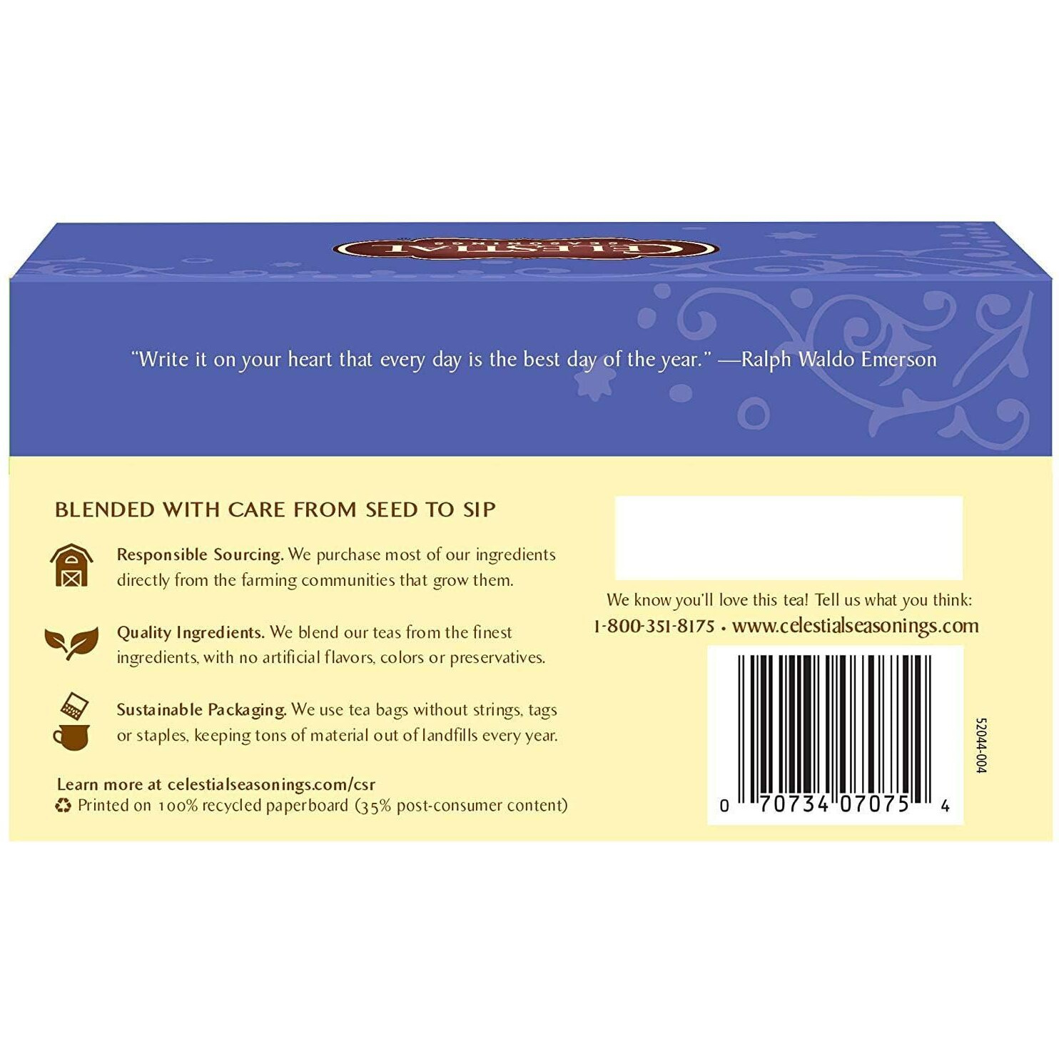 Celestial Seasonings Herb Tea True Blueberry 20 Bag (Pack Of 2)