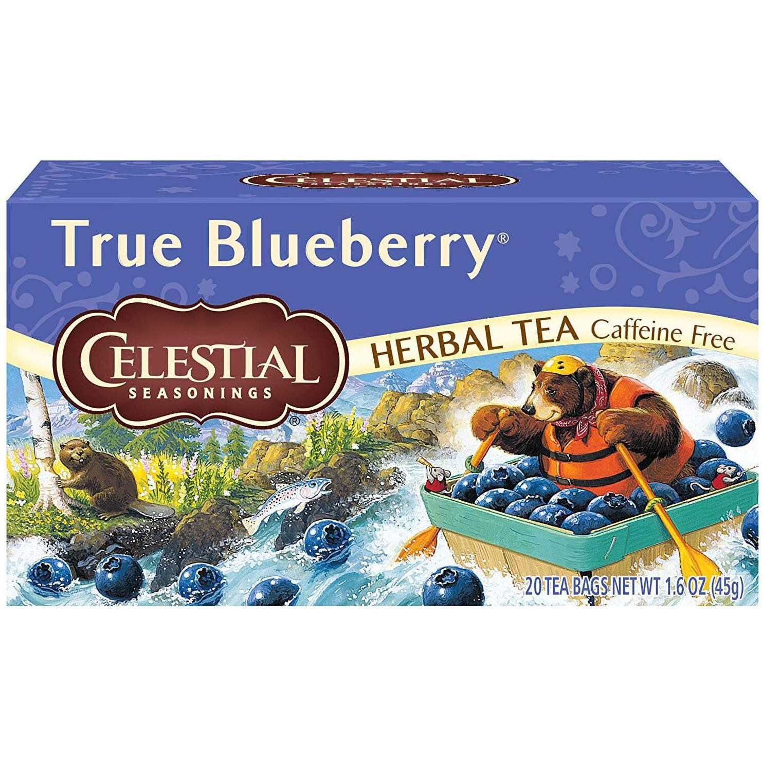 Celestial Seasonings Herb Tea True Blueberry 20 Bag (Pack Of 2)