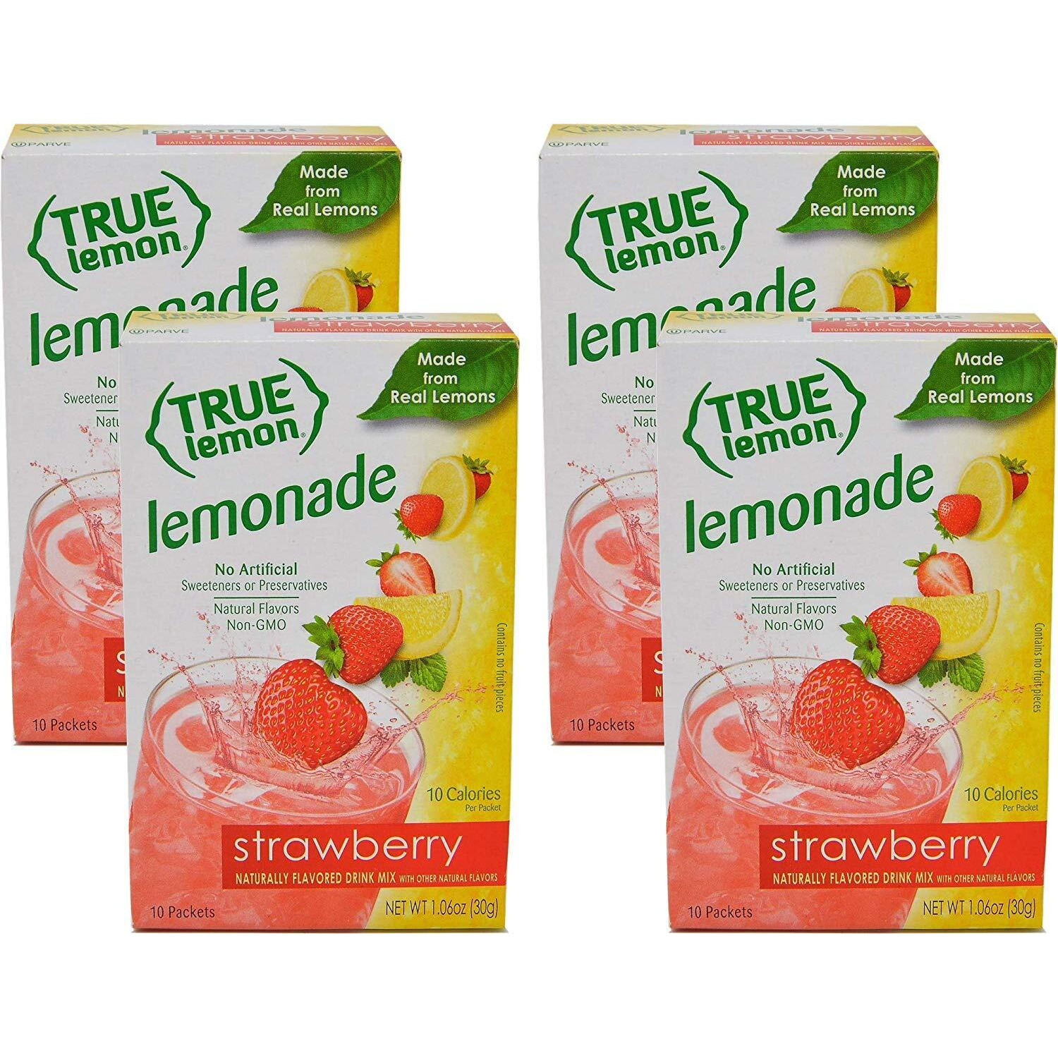 True Citrus Strawberry Lemonade , 10 Count (Pack Of 4)