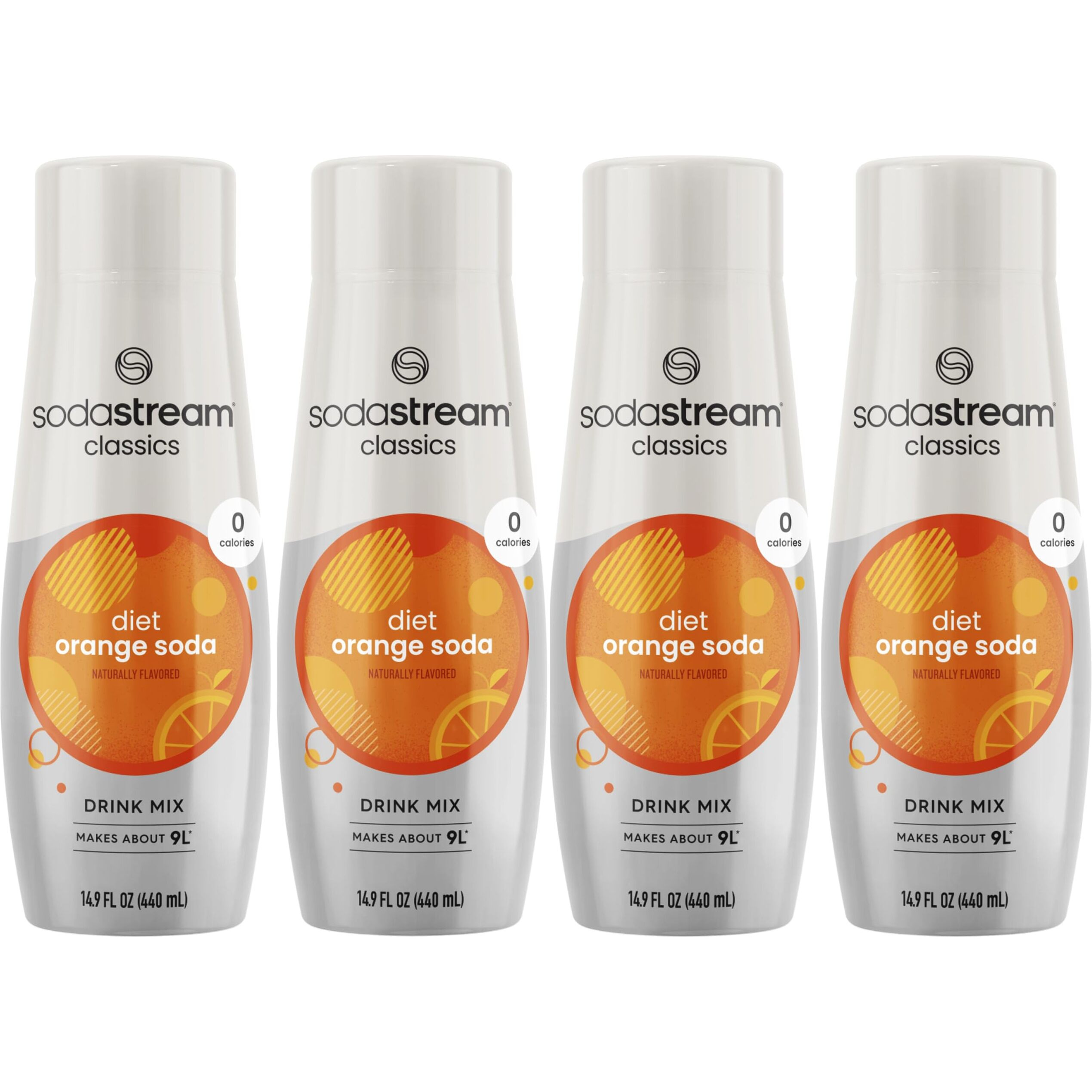 Sodastream Sparkling Drink, Diet Orange, 14.8 Fl Oz (Pack Of 4)