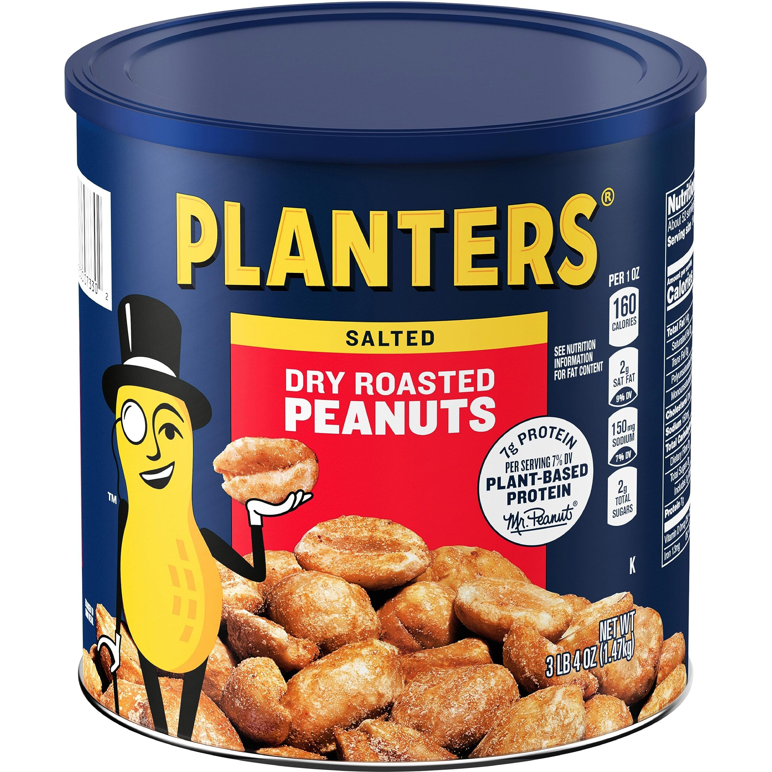 Planters Salted Dry Roasted Peanuts, 52 Oz. (6-Pack)
