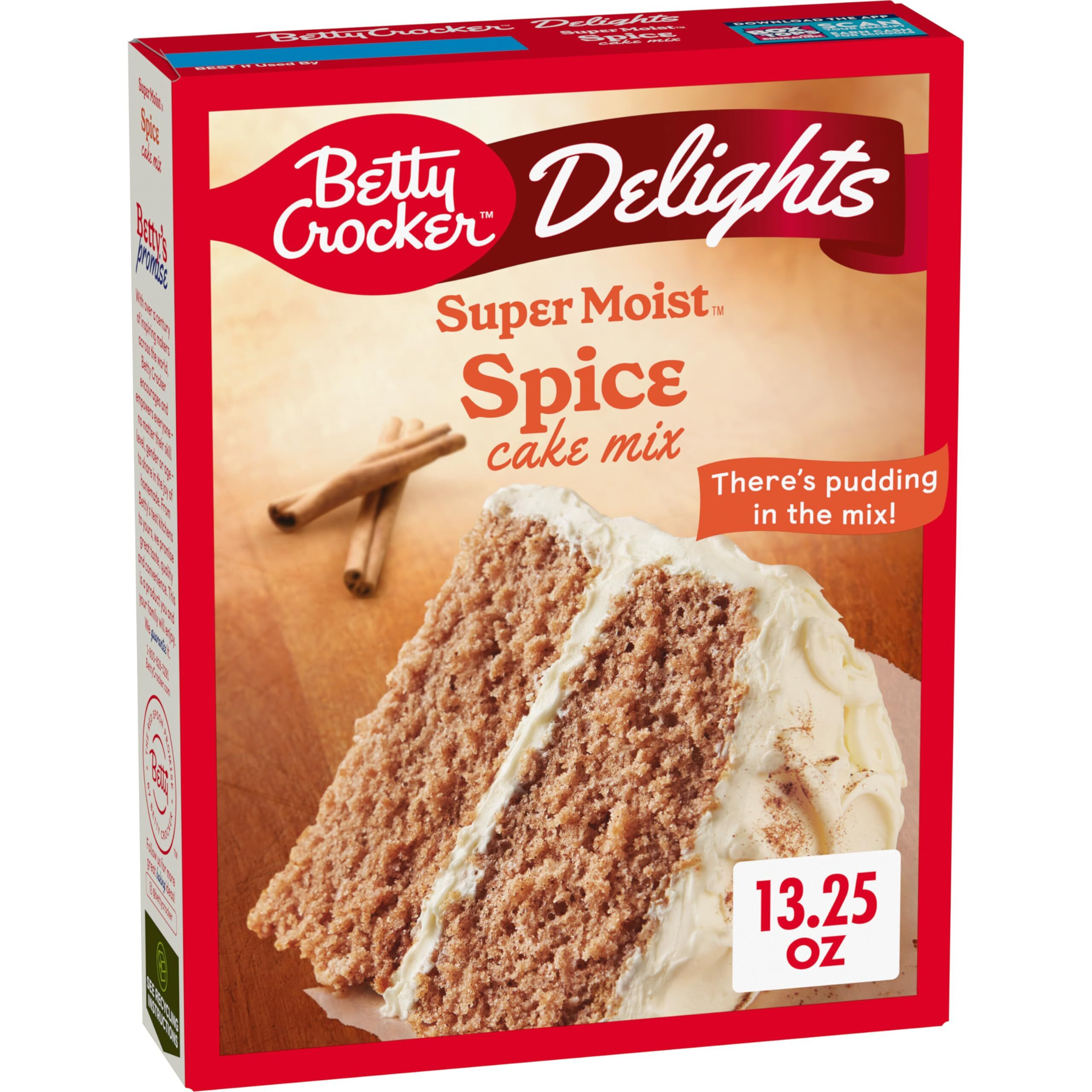 Betty Crocker Delights Super Moist Spice Cake Mix, 13.25 Oz. (Pack Of 12)