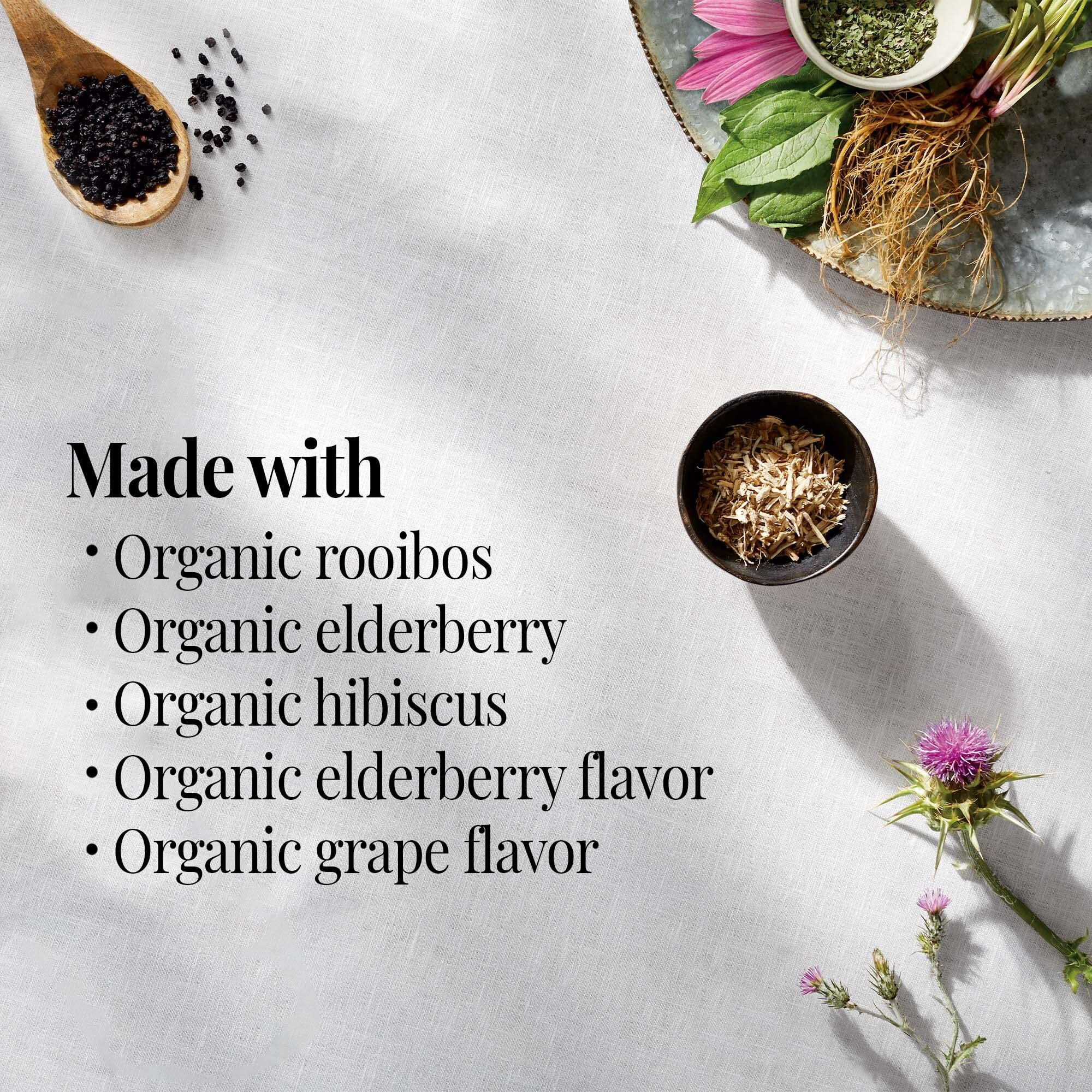 The Republic Of Tea Organic Elderberry Herbal Tea, 36 Tea Bag Tin