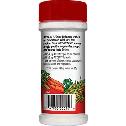 Ac'Cent All Natural Flavor Enhancer, 4.5 Ounce (Pack Of 6)