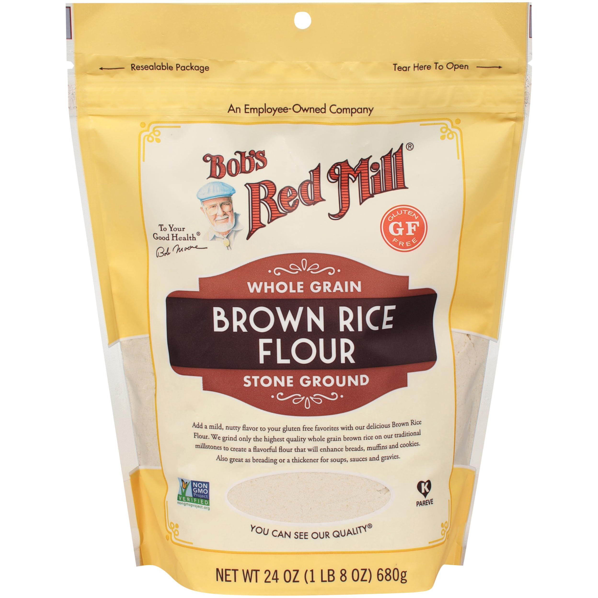 Bob's Red Mill Gluten Free Brown Rice Flour, 24 Ounce (Pack Of 4)