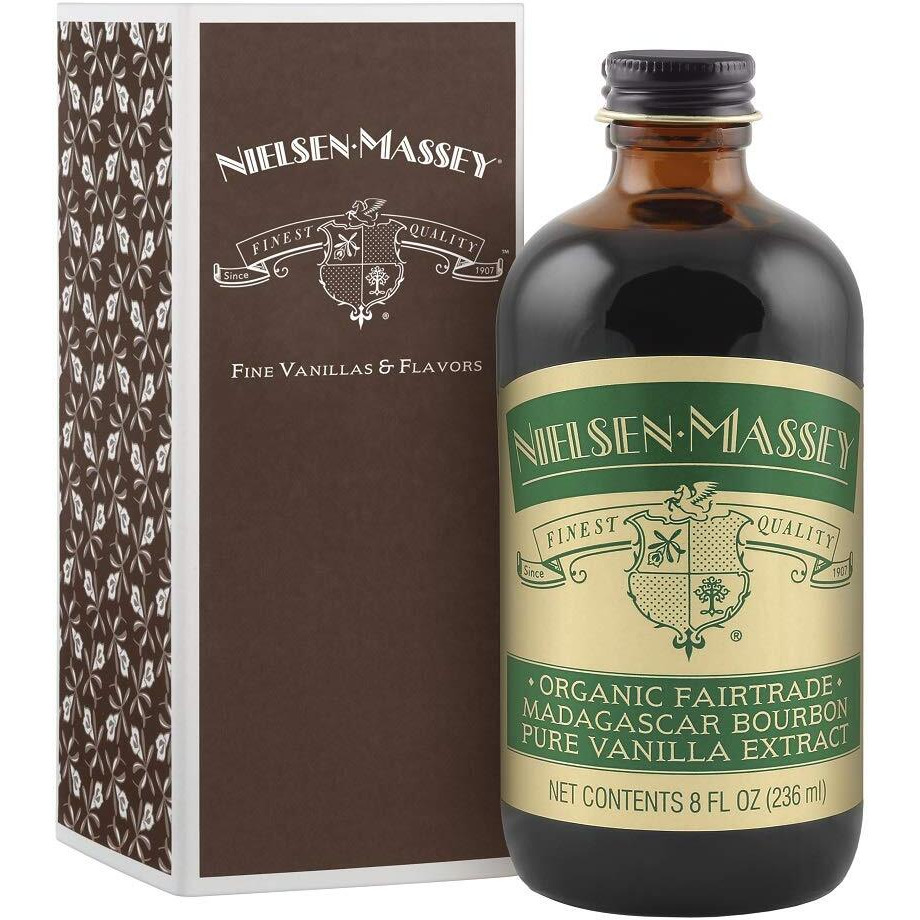Nielsen-Massey Organic Fairtrade Madagascar Bourbon Pure Vanilla Extract For Baking And Cooking, 8 Ounce Bottle