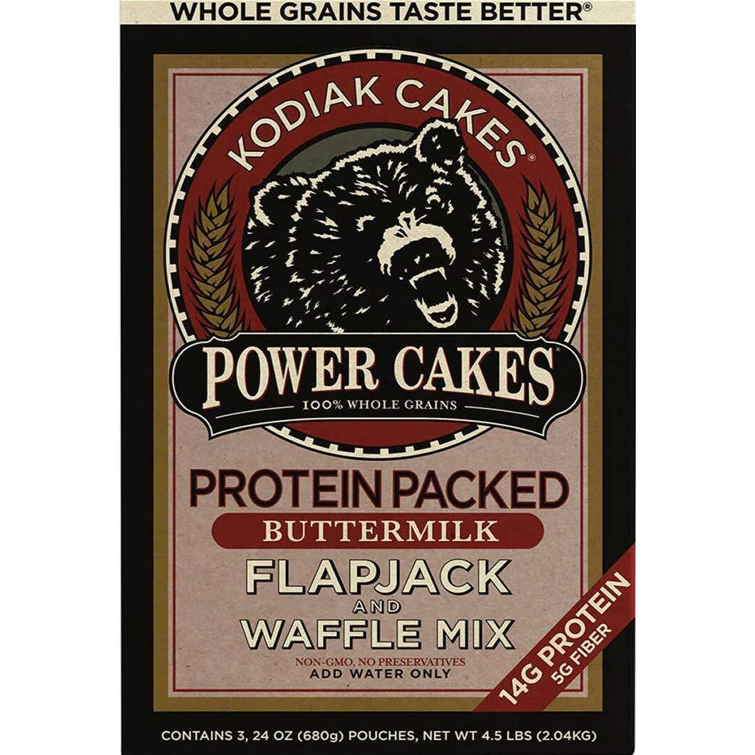 Kodiak Cakes Power Cakes Flapjack And Waffle Mix Whole Grain Buttermilk, 24 Ounce (Pack Of 3)