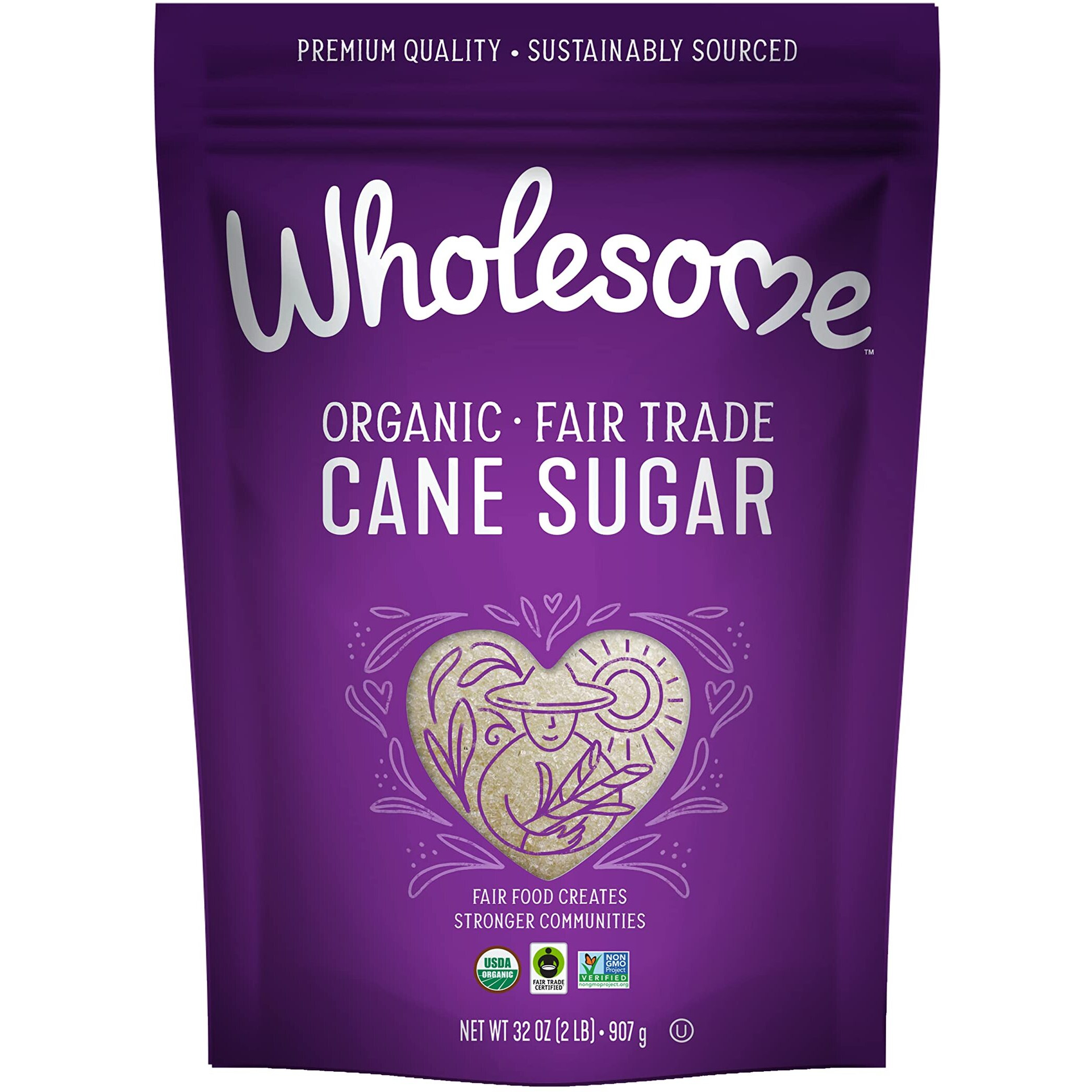 Wholesome Sweeteners Fair Trade Non Gmo Gluten Free 2 Pound , Organic Cane Sugar, 192 Ounce, (Pack Of 6)