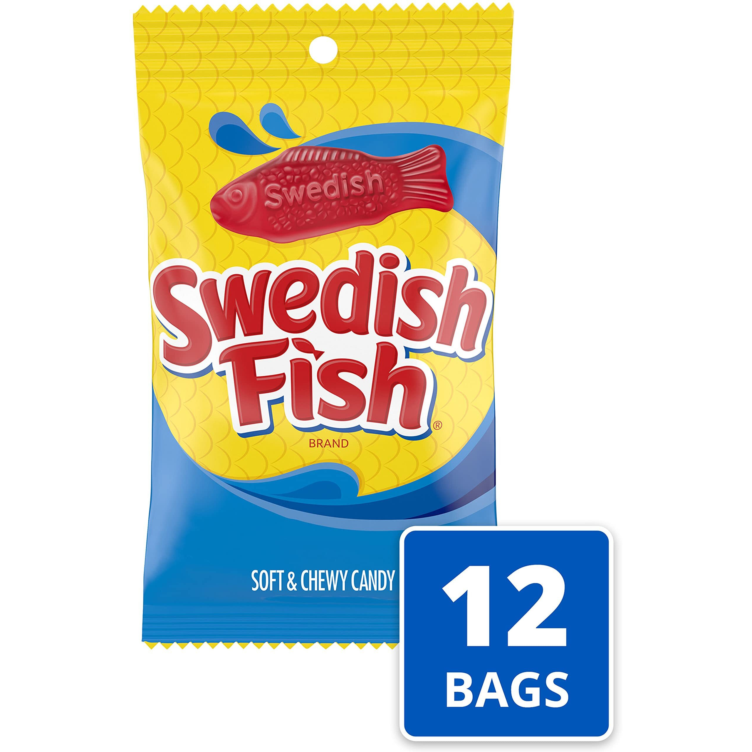 Swedish Fish Soft & Chewy Candy, Bulk Candy, 12-8 Oz Bags