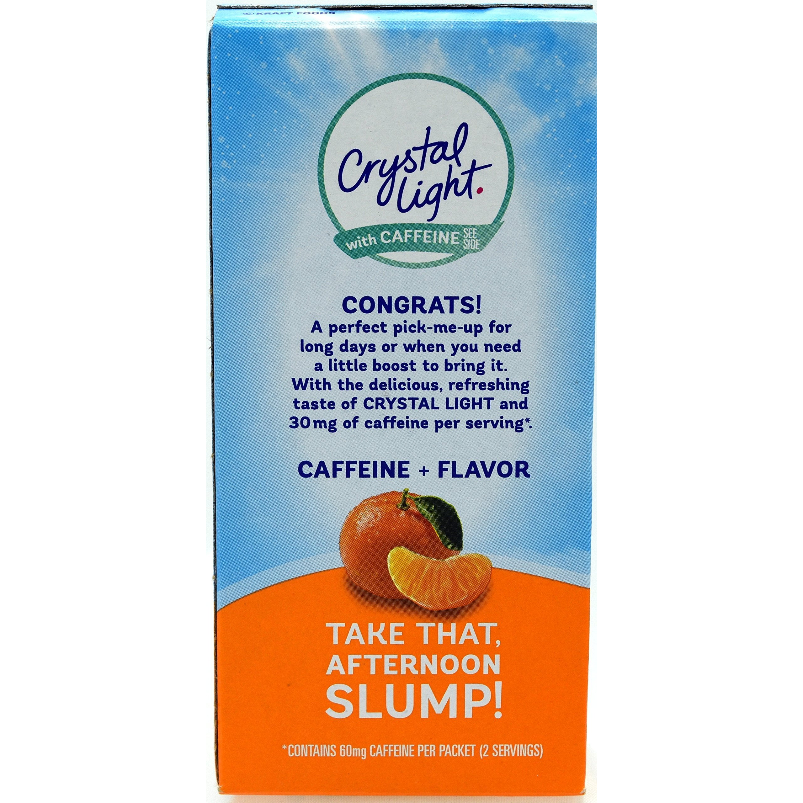 Crystal Light On The Go Citrus With Caffeine Drink Mix, 10-Packet Box (Pack Of 26)