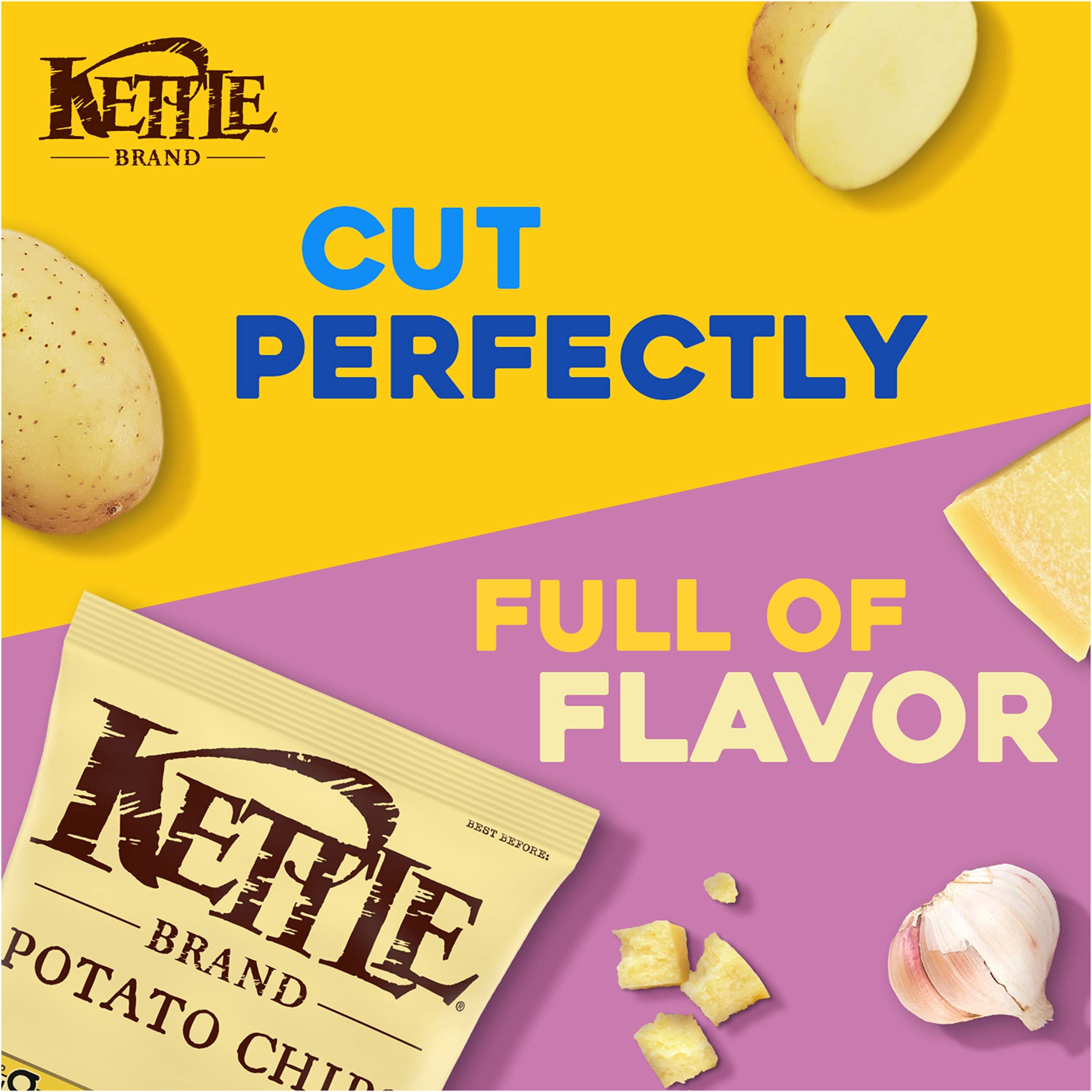 Kettle Brand Potato Chips Parmesan Garlic Kettle Chips, 7.5 Oz