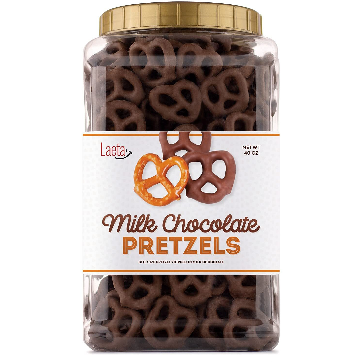 Milk Chocolate Covered Pretzels, Salted Pretzels In Smooth Milk Chocolate, 40 Ounces