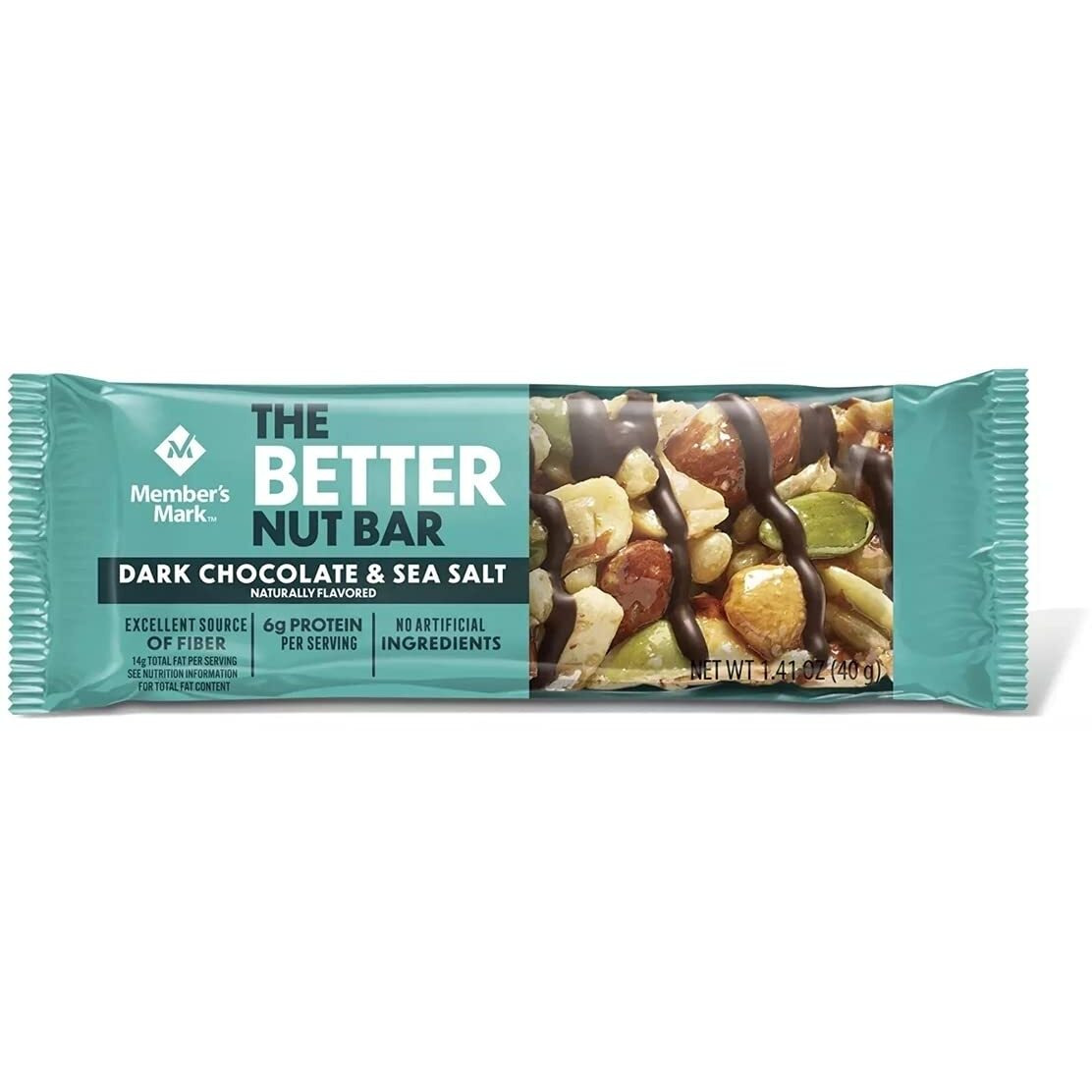 Member's Mark The Better Nut Bar, Dark Chocolate & Sea Salt, 1.4 Oz (24 Count)