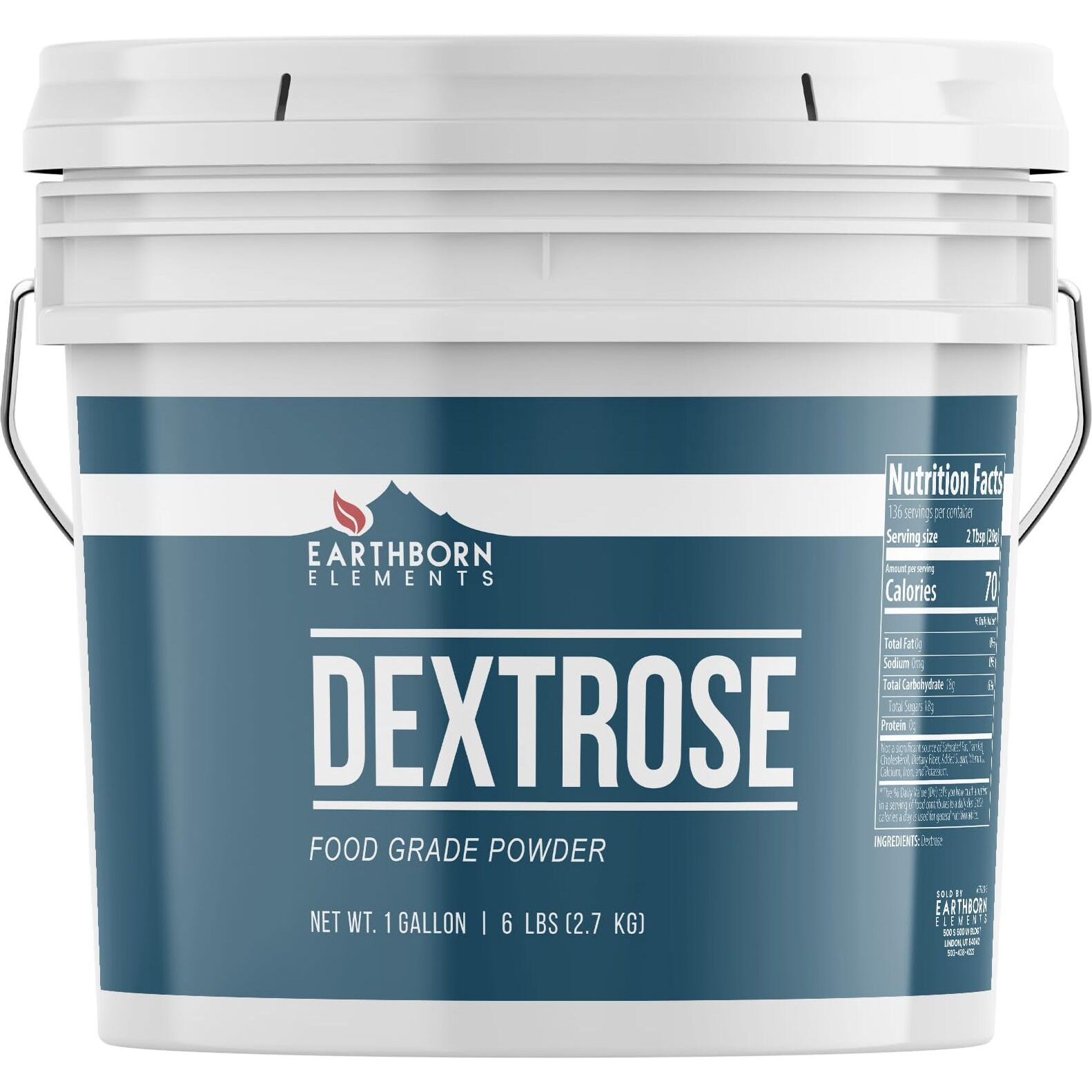 Earthborn Elements Dextrose (1 Gallon), Sugar Substitute, Always Pure, Workout Boost