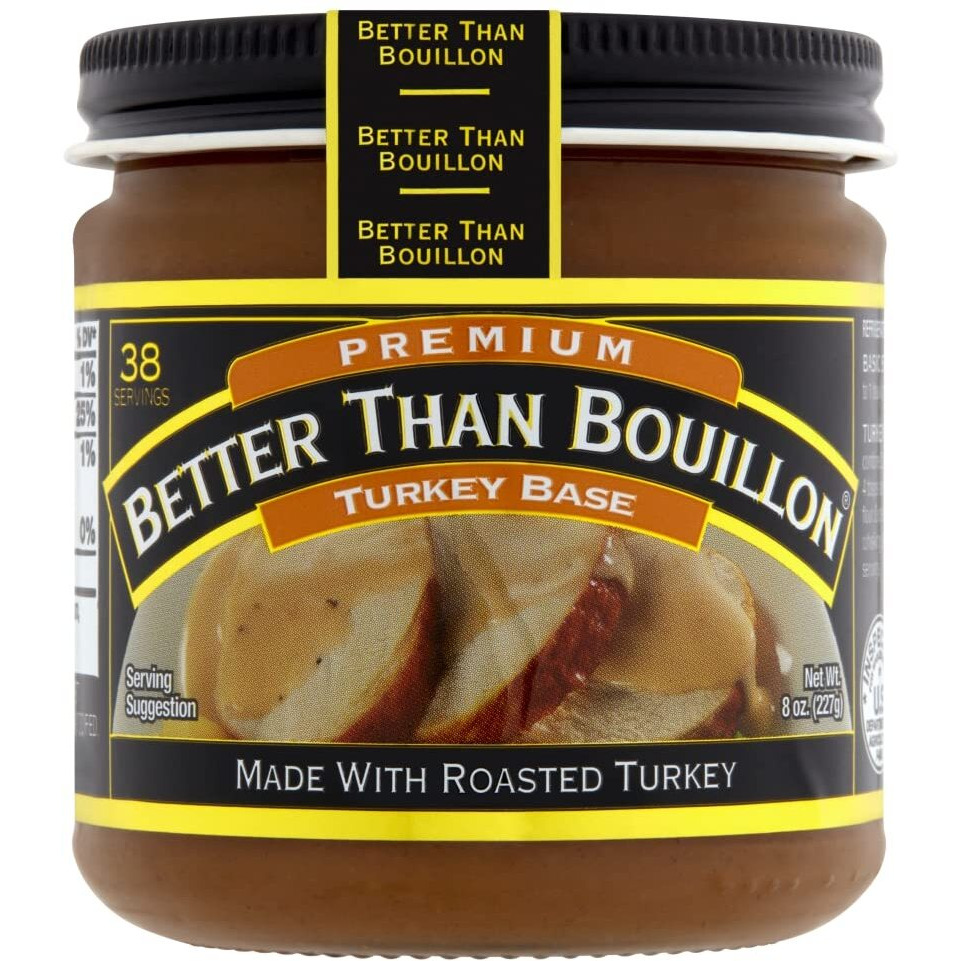 Better Than Bouillon Premium Turkey Base, Made With Roasted Turkey, 38 Servings Per Jar, 8-Ounce Glass Jar (Pack Of 2)