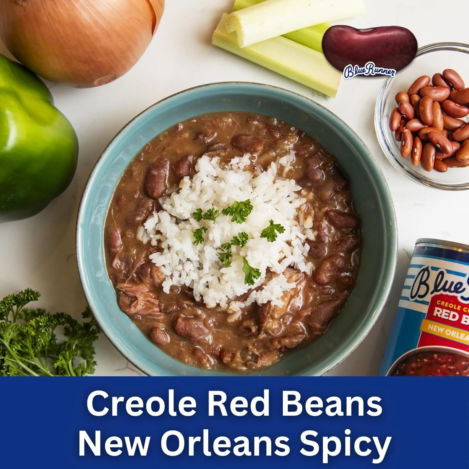 Blue Runner New Orleans Spicy Creole Cream Style Red Beans 16Oz Can (Pack Of 12)