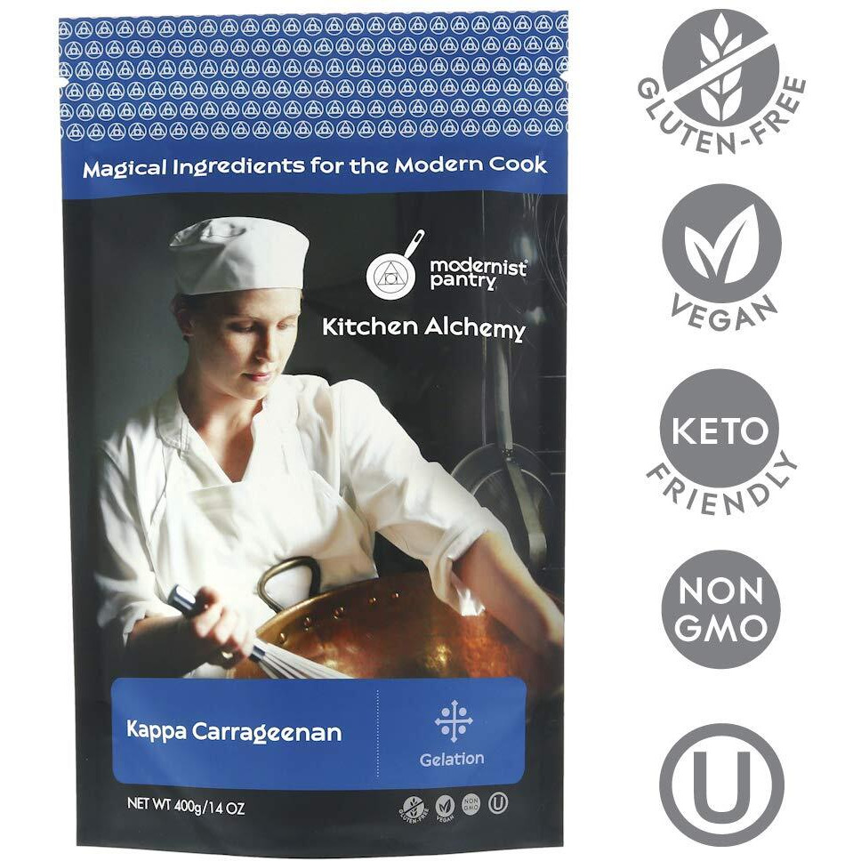 Pure Refined Kappa Carrageenan  Non-Gmo  Vegan  Ou Kosher Certified - 400G/14Oz (The Original Recommended For Vegan Cheese)