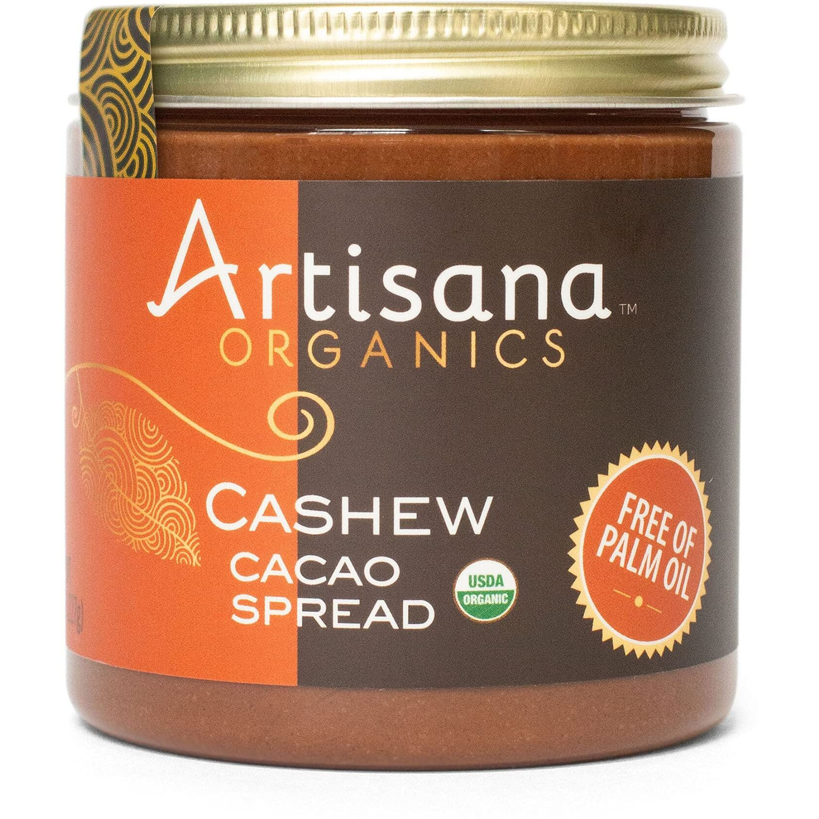 Artisana Organics Cashew Cacao Spread, 9.5Oz | Sweetened With Coconut Sugar, No Palm Oil