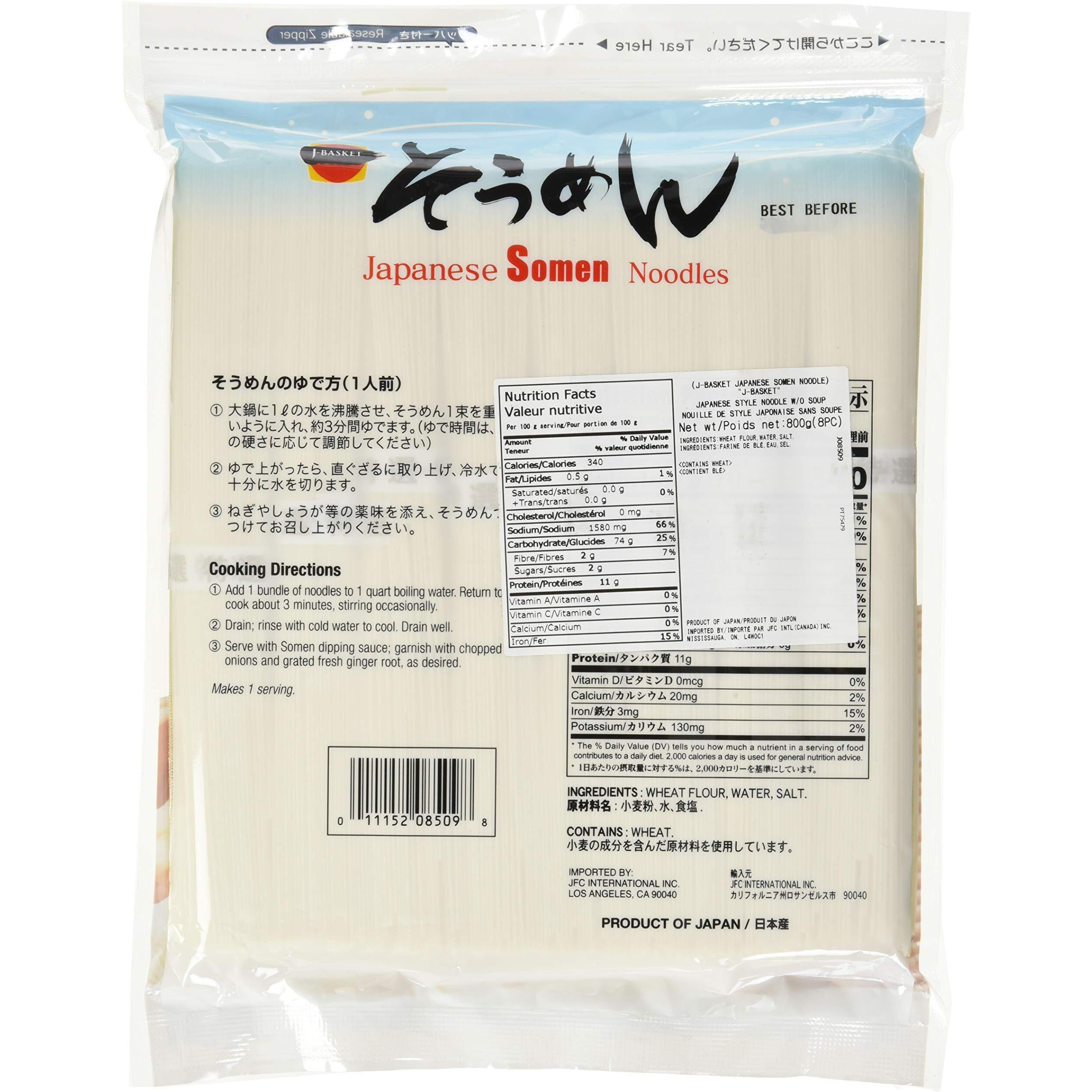 J-Basket Dried Somen Noodles, 28.21-Ounce