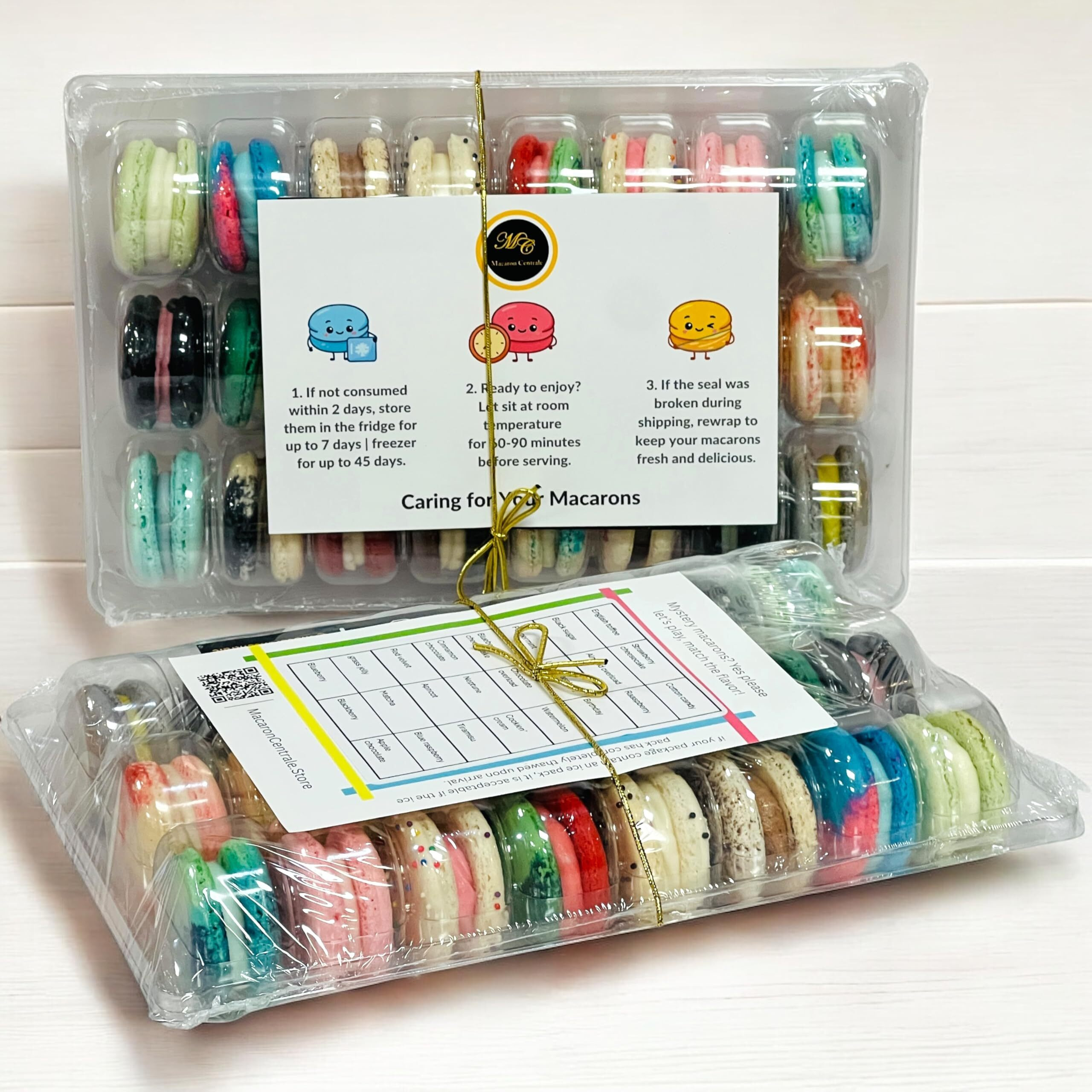 Surprise Me 24 Pack | Assorted Gluten Free French Macaron | Flavor Guide Included