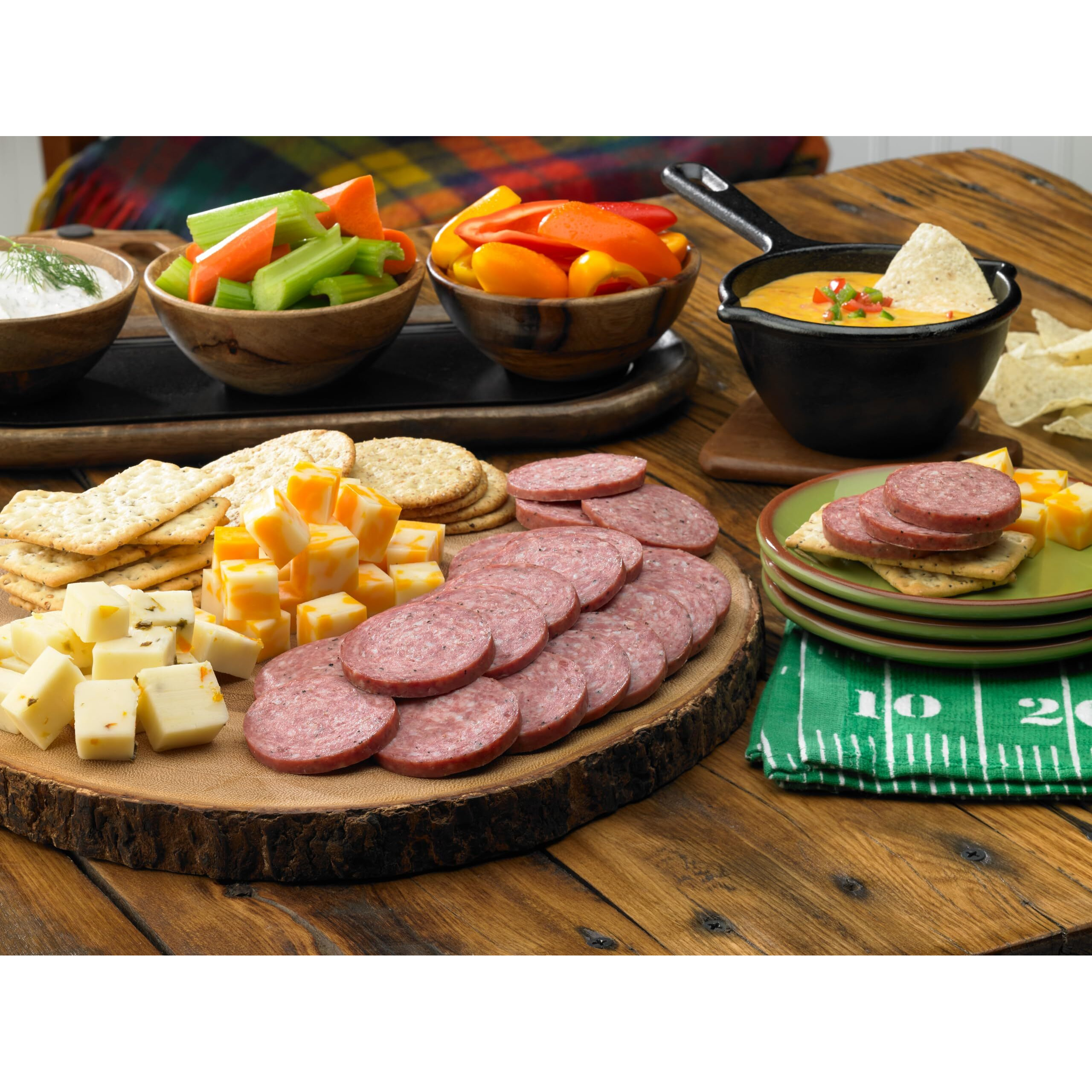 Johnsonville Beef Summer Sausage 1/20Oz, Good Source Of Protein, Great For Charcuterie & Cheese