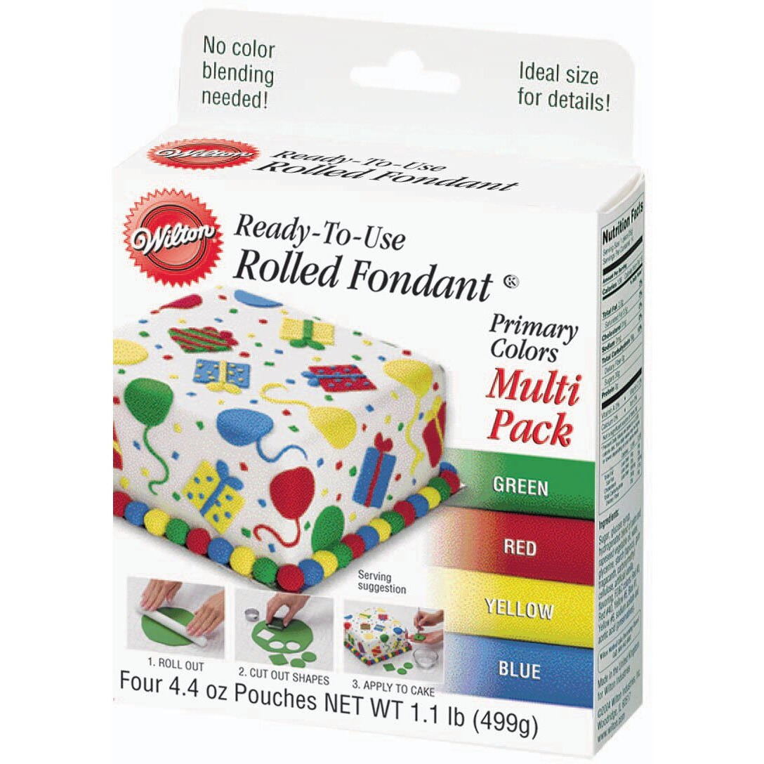 Wilton Primary Colors Fondant, Multi Pack