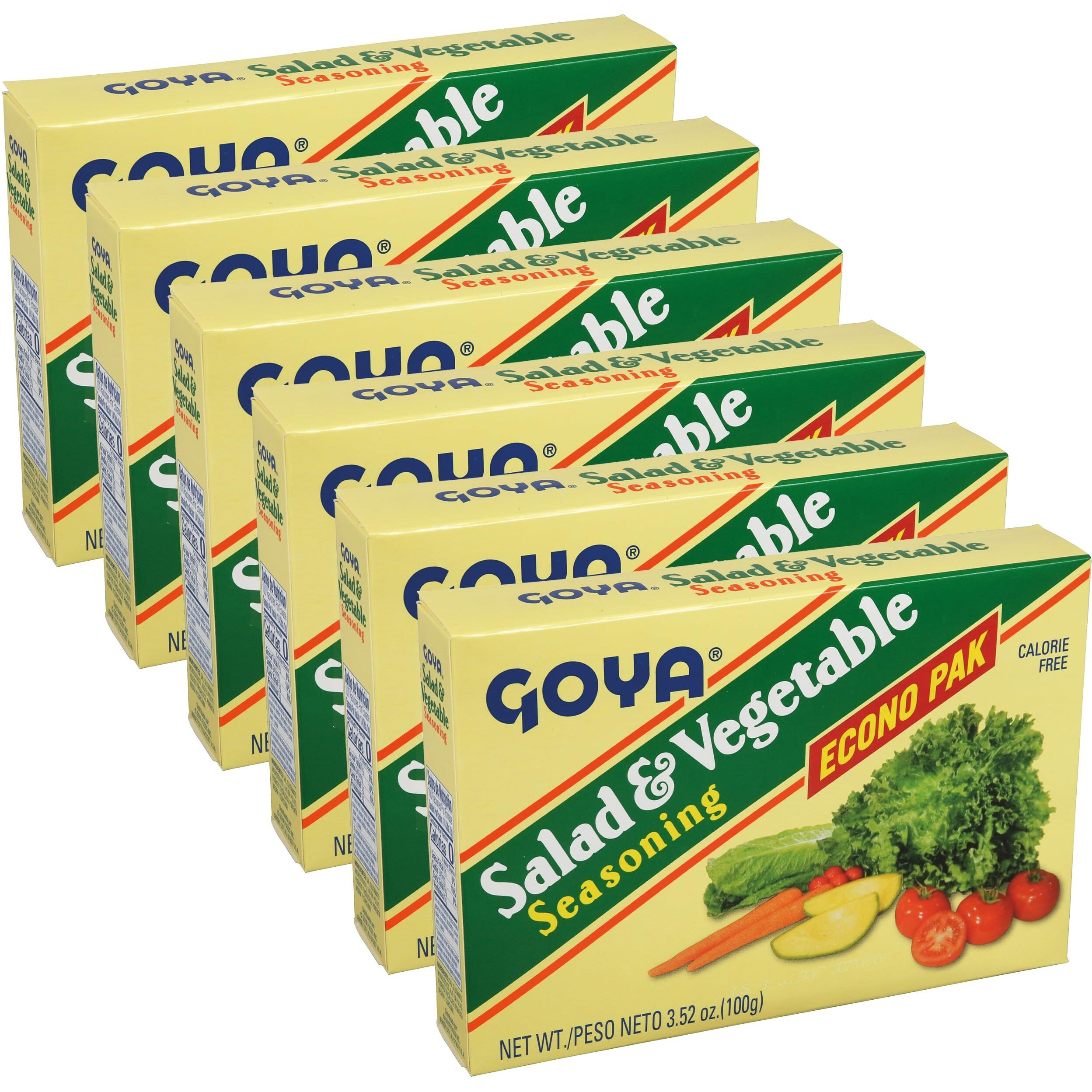 Goya Salad And Vegetable Seasoning, 20-Envelopes, 3.52-Ounce Units (Pack Of 6)