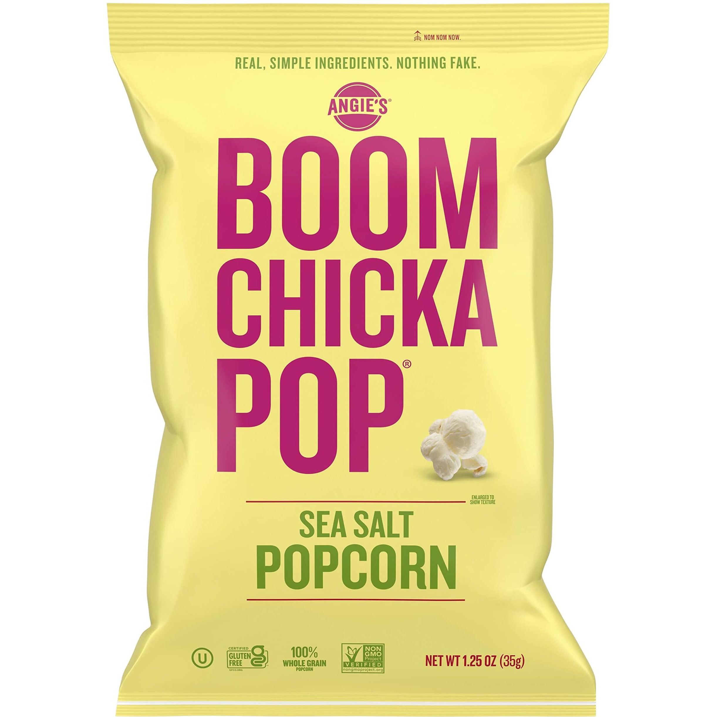 Angie's Boomchickapop Sea Salt Popcorn, 1.25 Oz. (Pack Of 12)