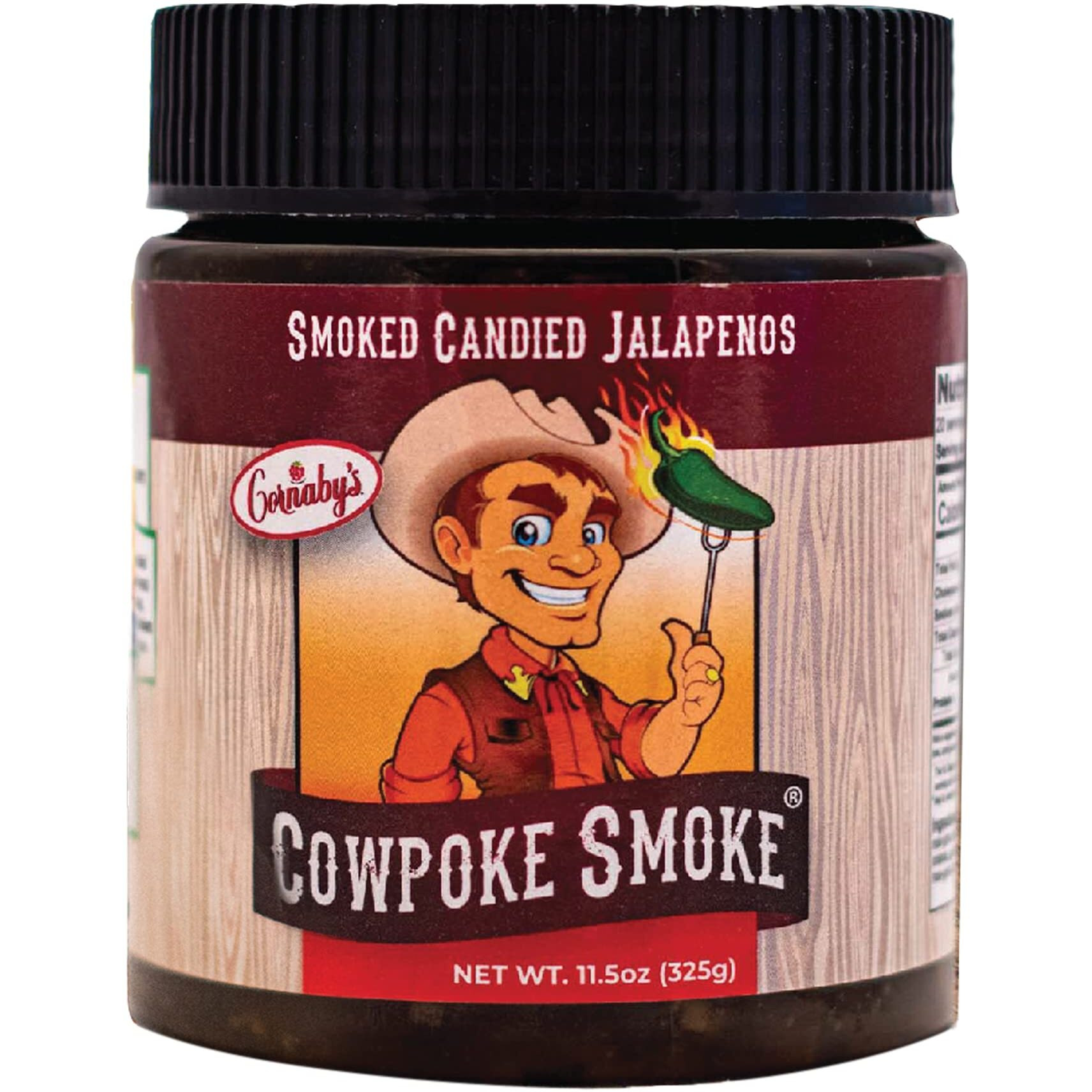 Cornaby's Cowpoke Smoke Relish In A Jar Sweet And Spicy Candied Jalapeno Peppers Plant-Based Non-Gmo Gluten-Free Gourmet Relish Made In Usa