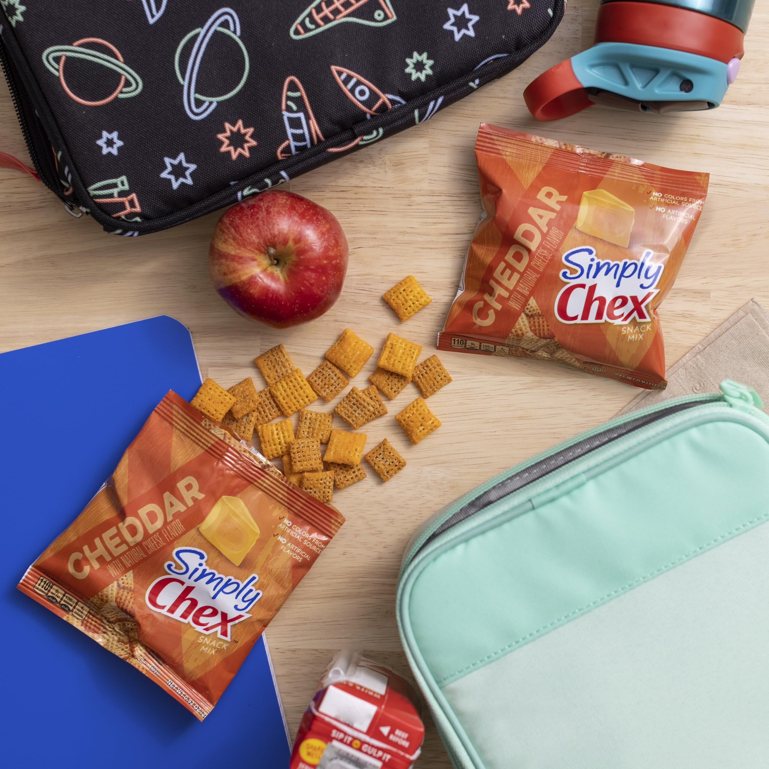 Simply Chex Snack Mix, Cheddar, 0.92 Ounce (Pack Of 60)