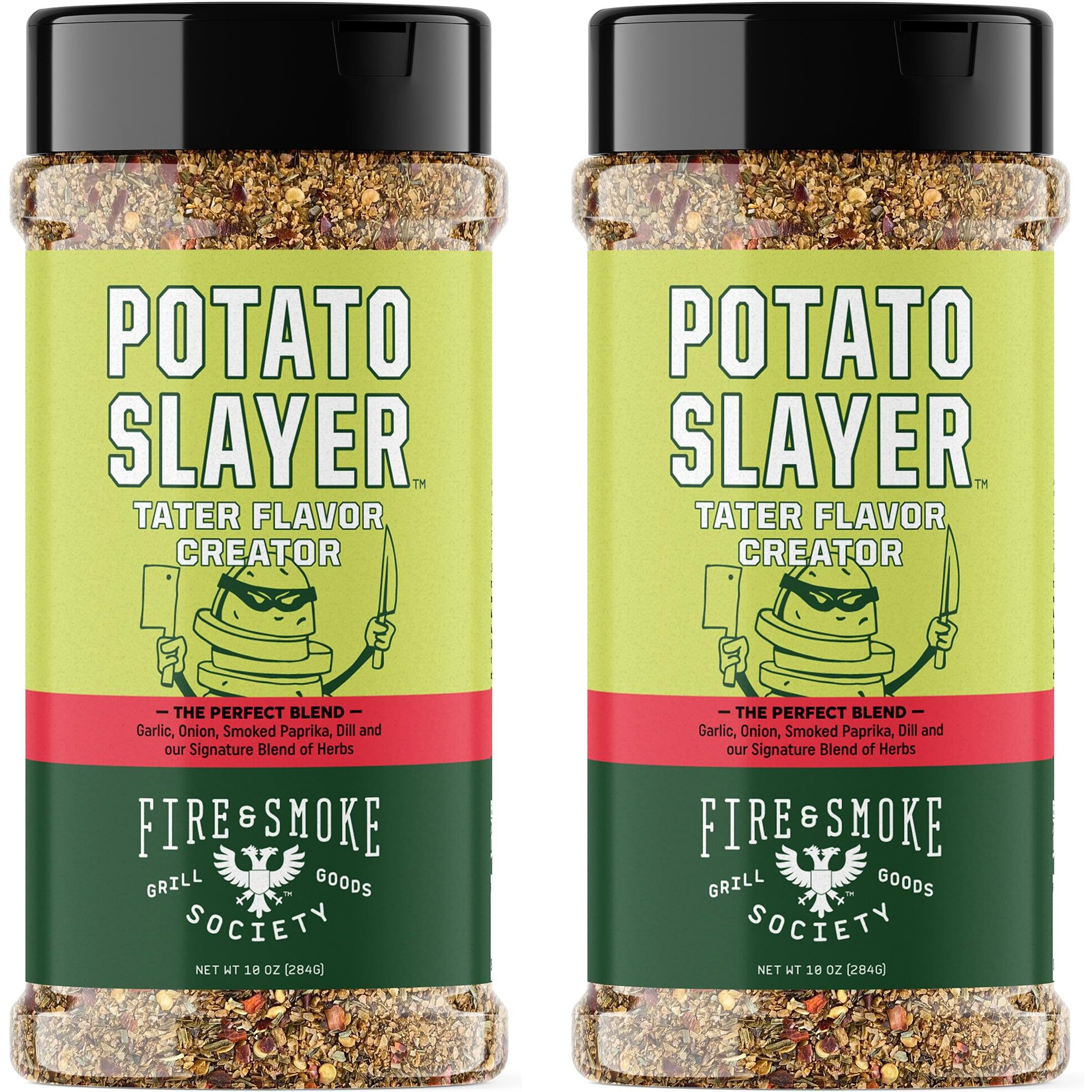 Fire & Smoke Society Potato Slayer Vegetable Seasoning | Bbq Seasonings And Rubs For Grilling | Potato Seasoning, French Fry Seasoning | Mix Blend Rub Powder, Garlic, Onion, Herb Flavor | Xl (2 Pack)