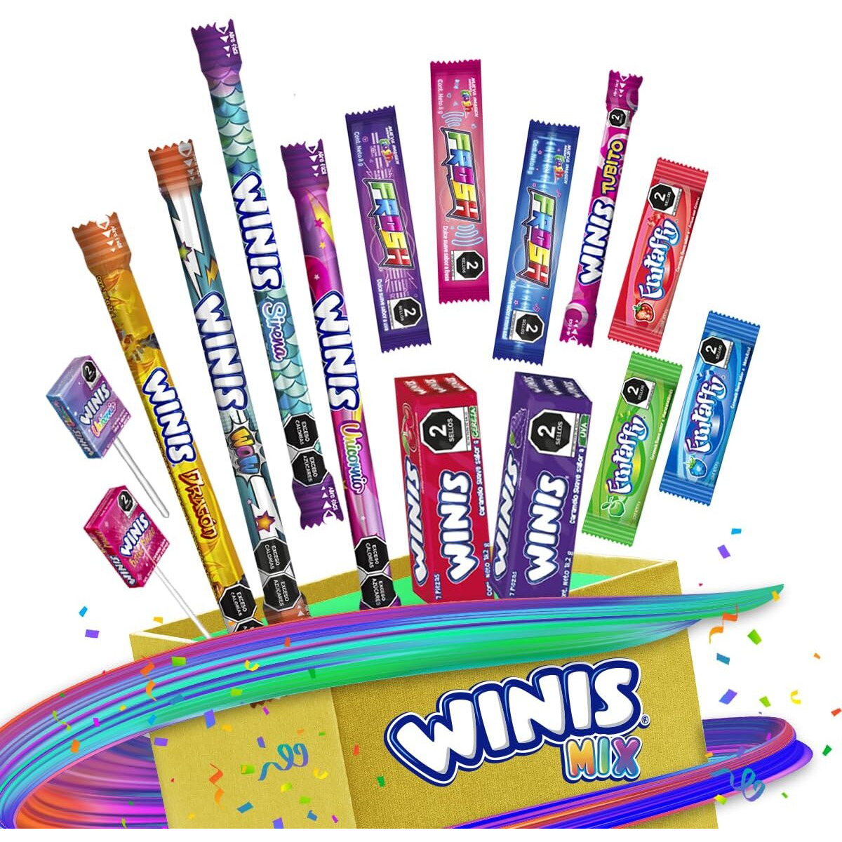 Bulk Taffy Candy Mix - 3.6 Lbs - 150 Individually Wrapped Party Candy - Easter Candy Assortment - Winis Mix Variety Of Mexican Chewy Candies | Assorted Halloween Candy Mix