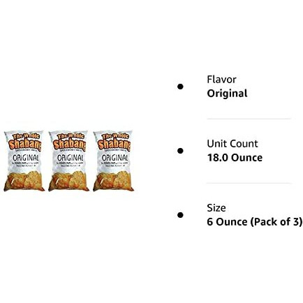 The Whole Shabang Potato Chips - 6 Oz. Bag (Original, 3 Pack) + Bonus Snack Clip