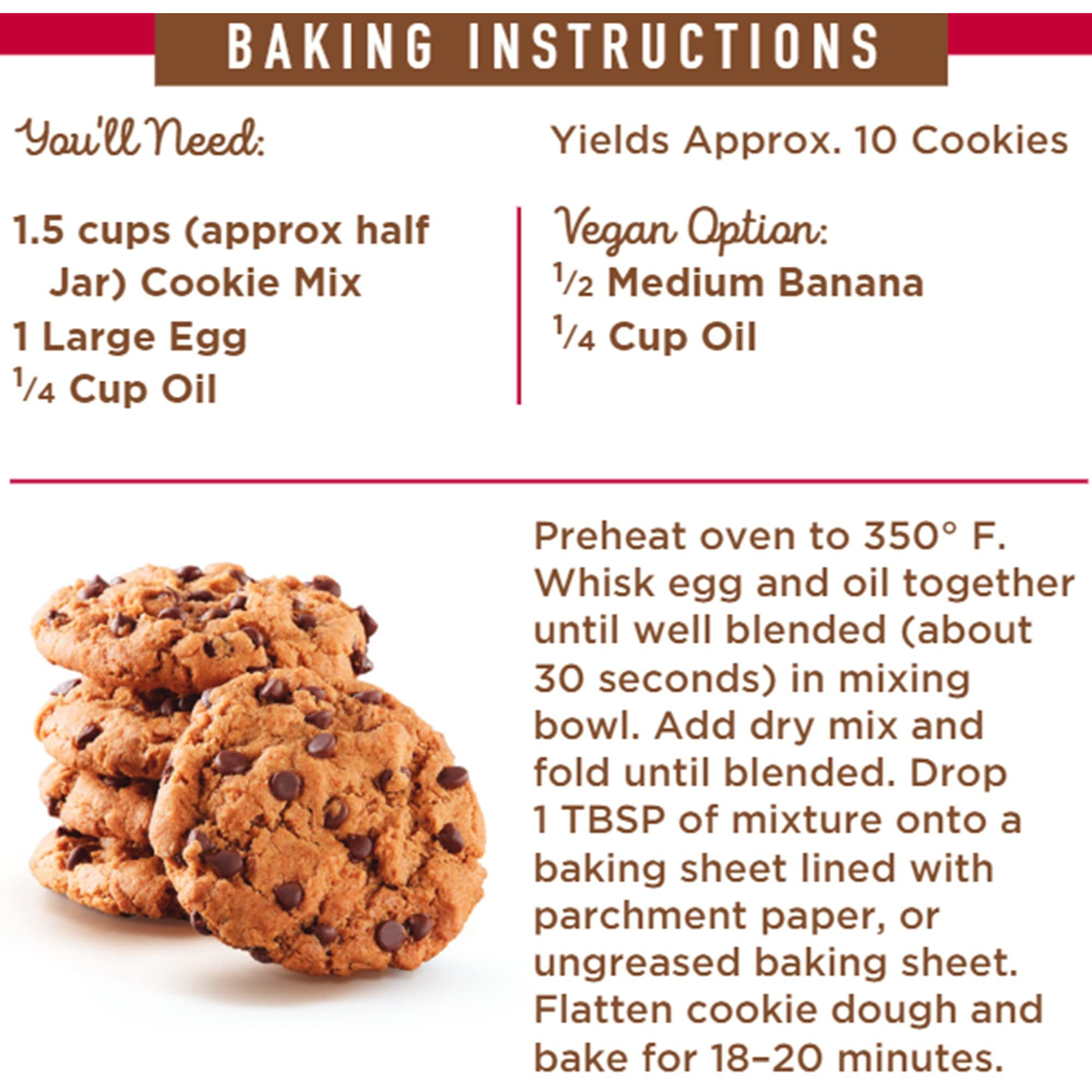 Pb2 Pantry Chocolate Chip Cookie Mix - 16 Oz Jar | Certified Vegan, Gluten Free, Non-Gmo, 4G Plant Protein Per Cookie