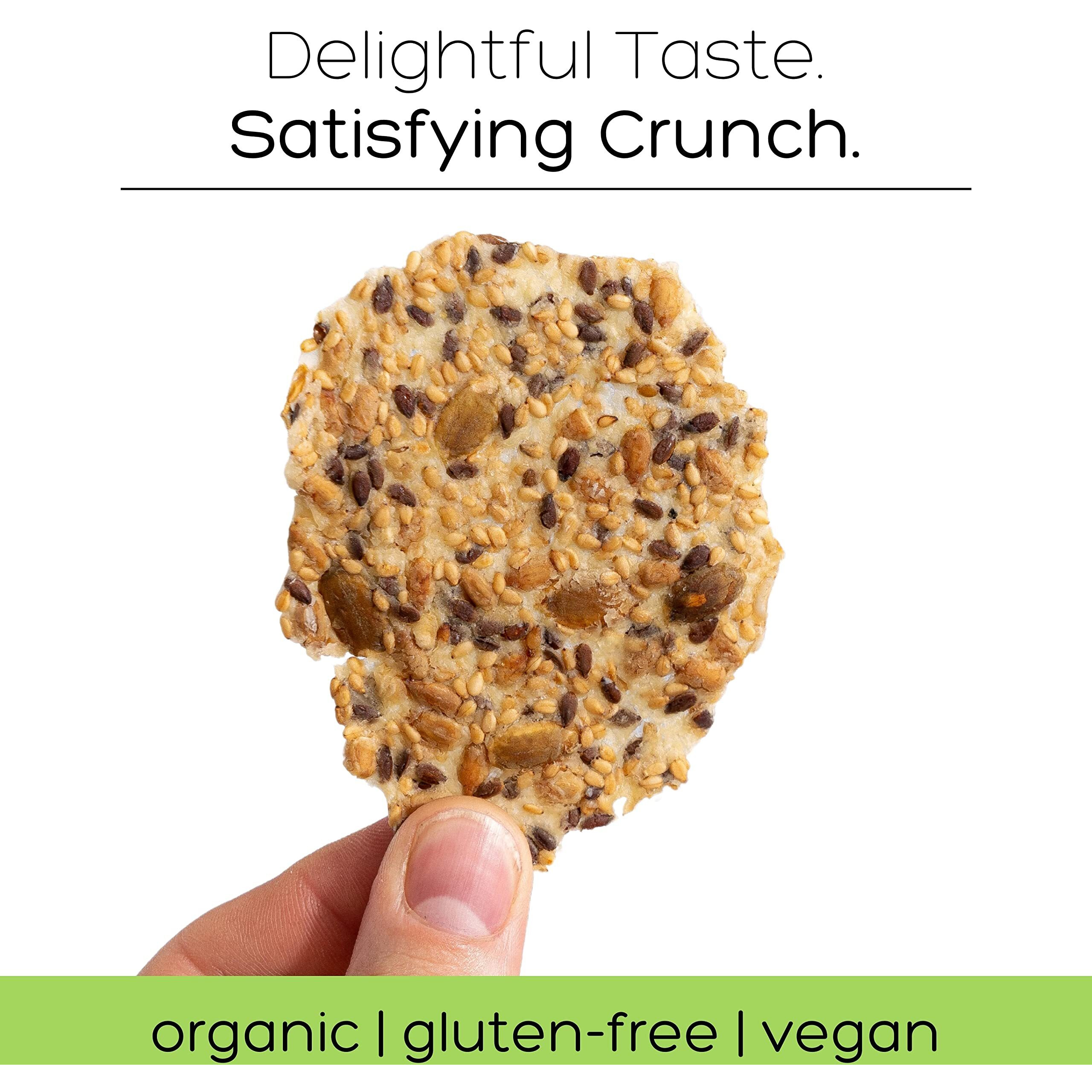 Top Seedz Certified Organic Gluten Free Savory Sensation Seed Crackers | 6-Pack | 5 Ounces | Healthy Vegan Crackers With Plant Based Protein | Made Of Sunflower, Flax, Sesame And Pumpkin Seed