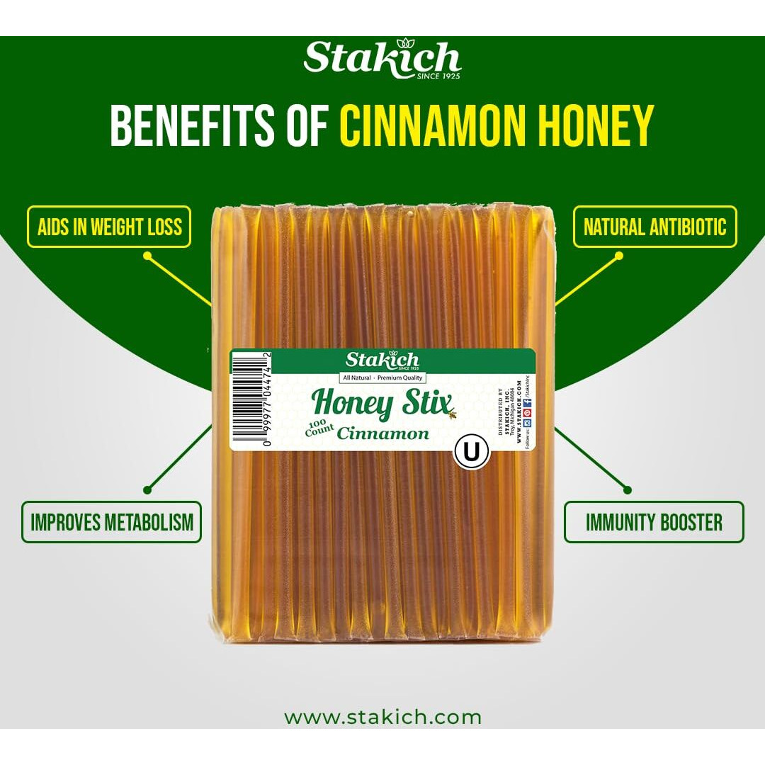 Stakich Cinnamon Honey Stix (500 Stix)