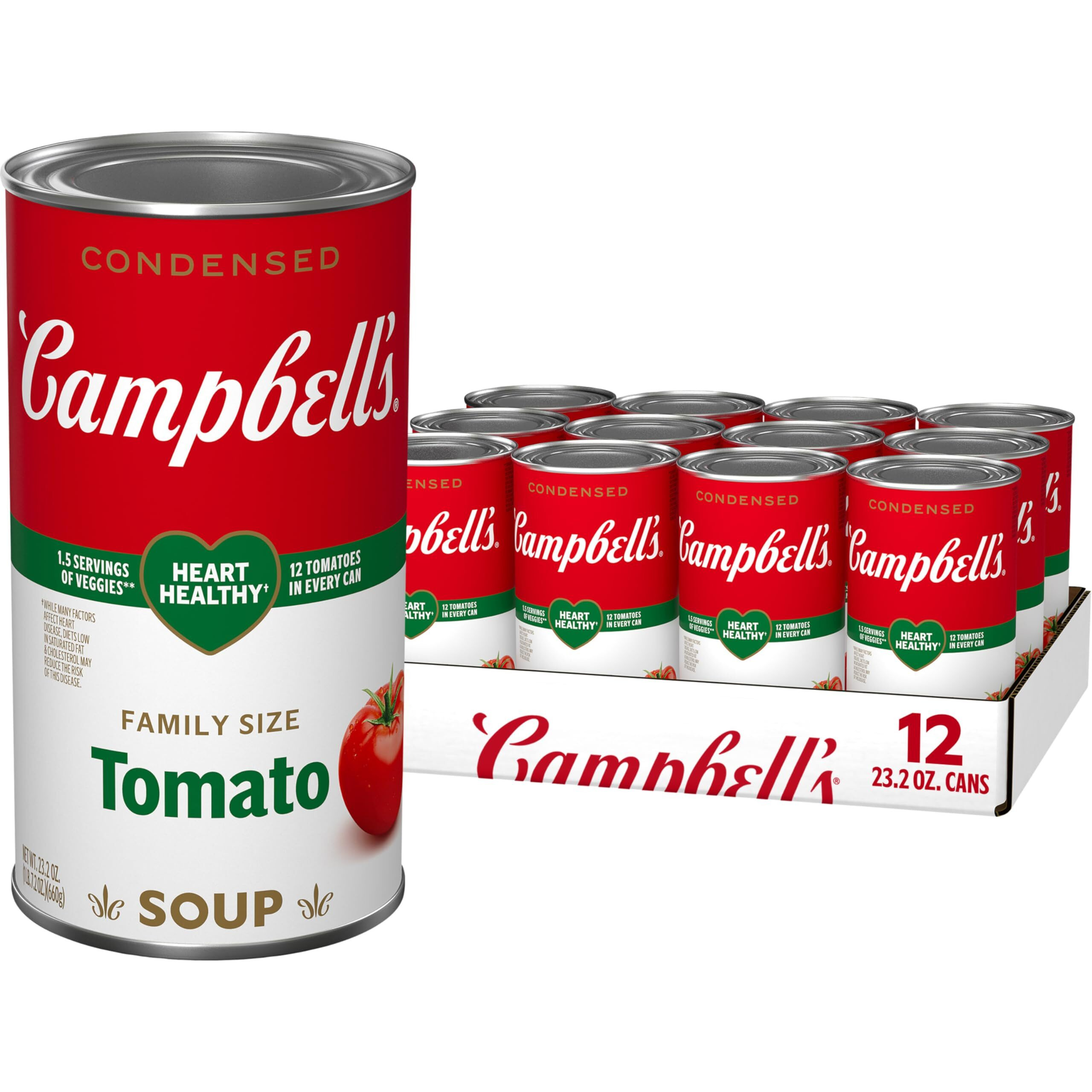Campbell's Condensed Healthy Request Tomato Soup, 23.2 Ounce Can (Pack Of 12)