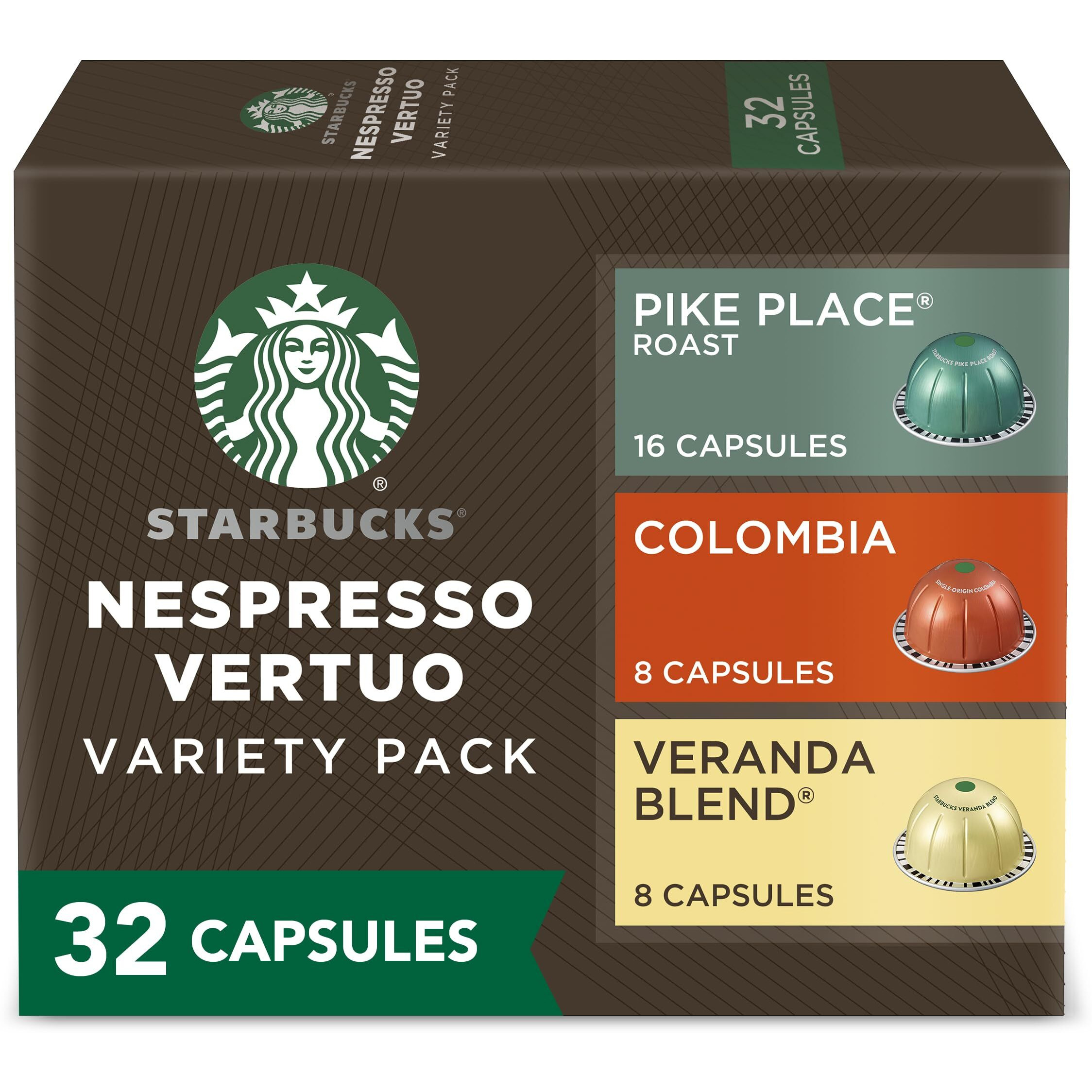 Starbucks By Nespresso Vertuo, Blonde & Medium Roast Variety Pack Coffee, 32-Count Coffee Pods, Brews 7.8 Oz.