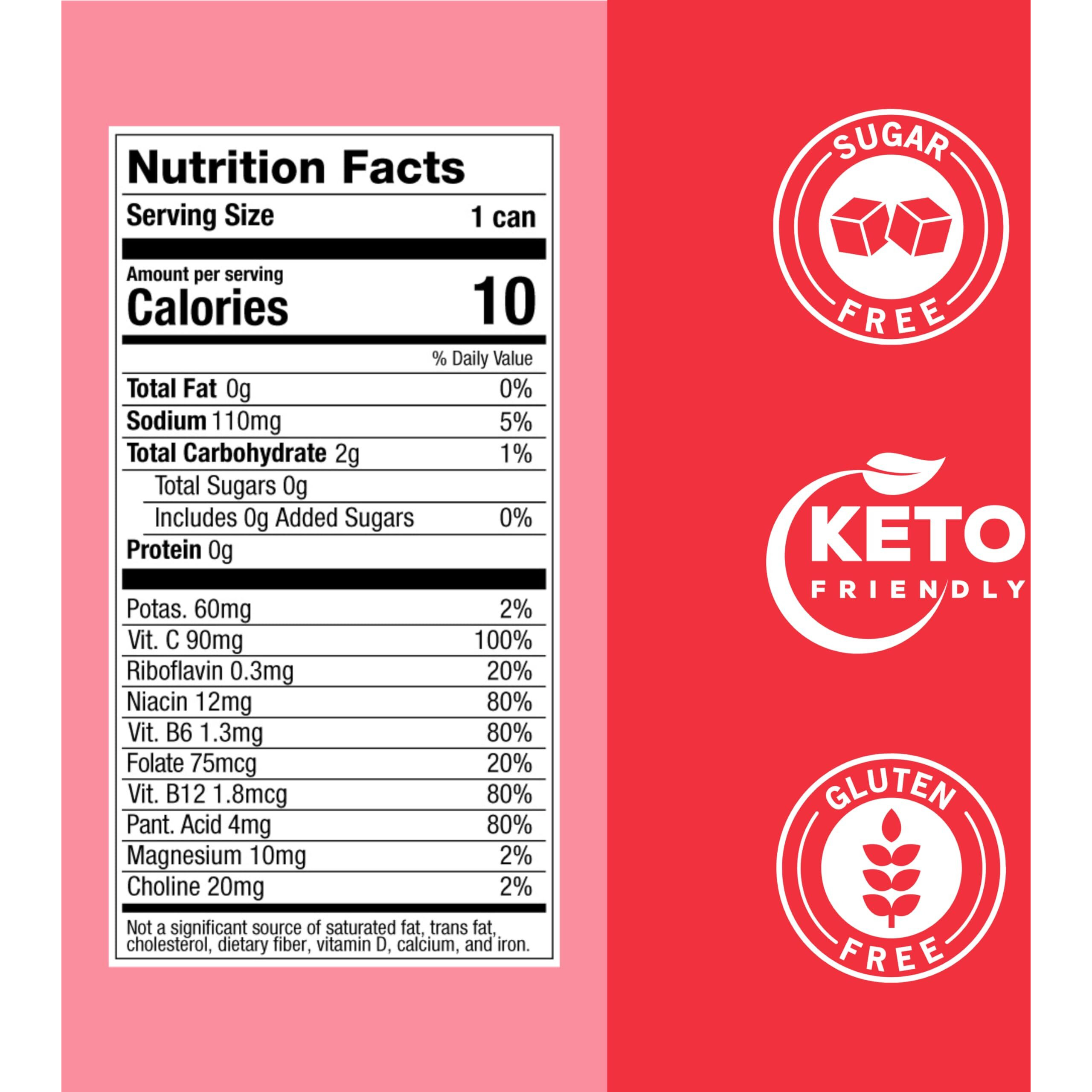 Zoa Zero Sugar Energy Drinks, Strawberry Watermelon - Sugar Free With Electrolytes, Healthy Vitamin C, Amino Acids, Essential B-Vitamins, And Caffeine From Green Tea - 12 Fl Oz (12-Pack)