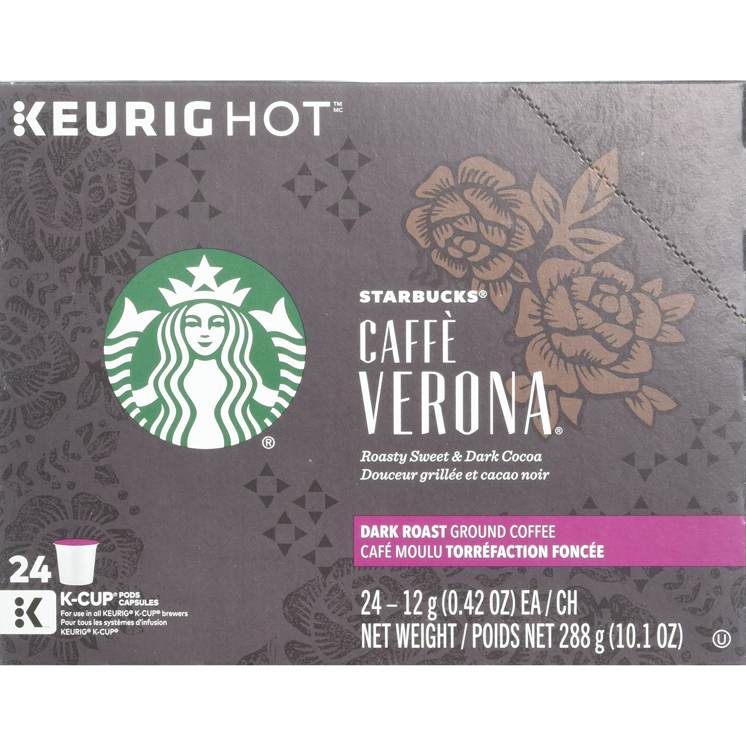 Starbucks Coffee K-Cup Pods, Caffe Verona, 32 Ct, Pack Of 3 (96 Pods Total)