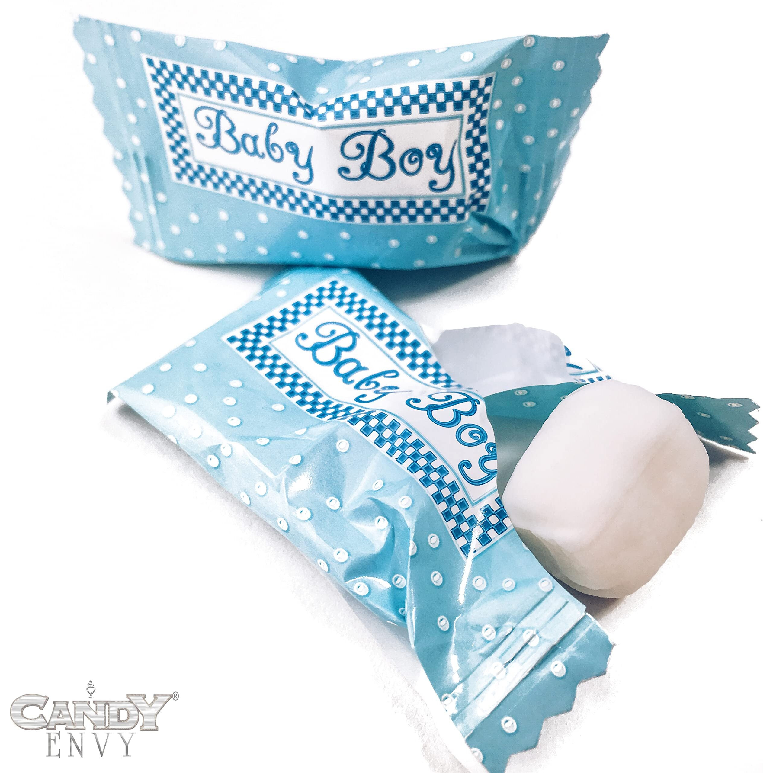 Candy Envy - Baby Boy Buttermints - 13 Oz. Bag - 100 Indiv Wrapped Mints - Baby Shower Favors