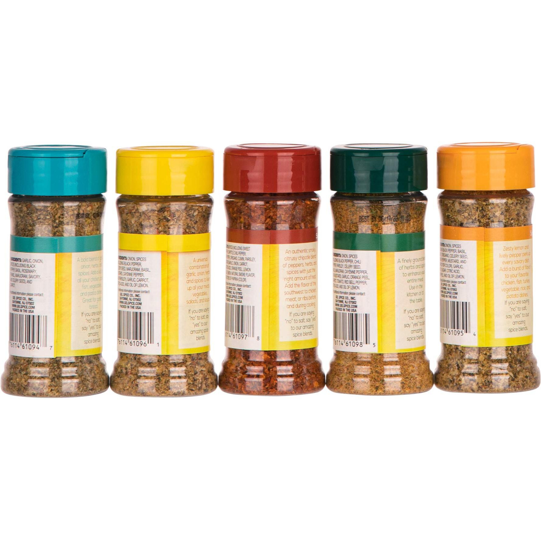 Flavor Mate No Salt Seasoning Blend - Variety Pack - Original,Garlic And Herb,Southwest Chipotle,Lemon & Pepper, Table Blend - 2.5 Oz-Kosher