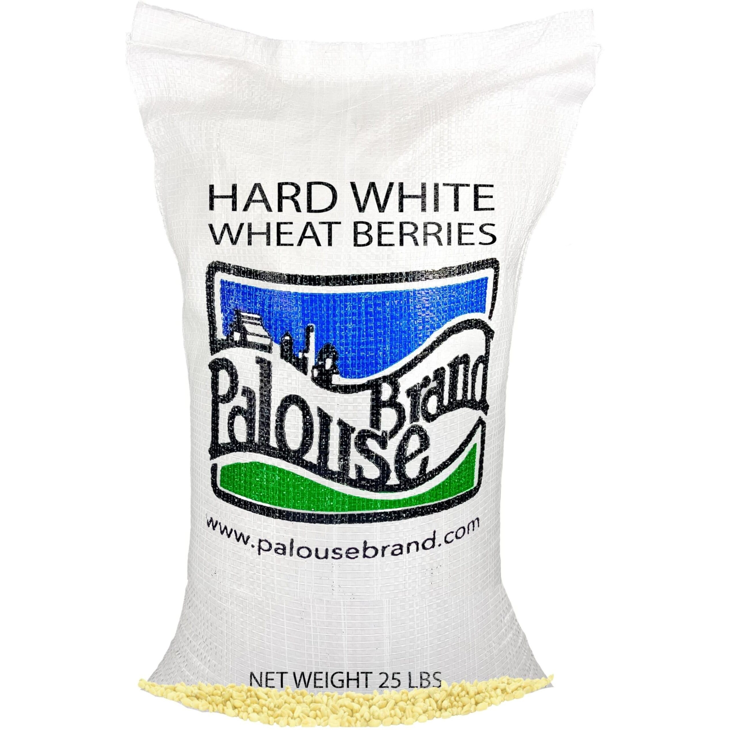 Hard White Wheat Berries | 25 Lbs | Family Farmed In Washington State | 100% Desiccant Free | Sproutable | Non-Gmo Project Verified | Kosher | Poly Bag