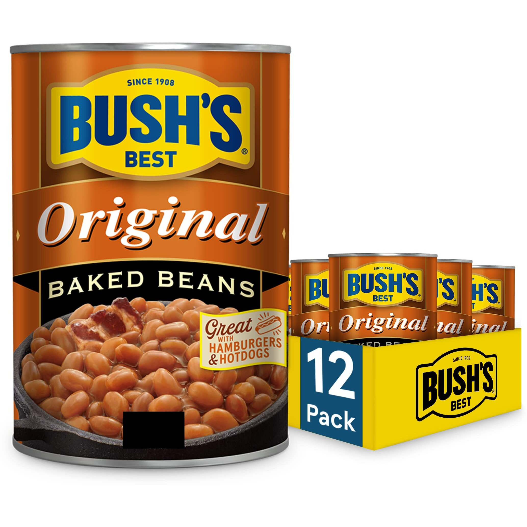 Bush's Best 16 Oz Original Baked Beans (Pack Of 12)
