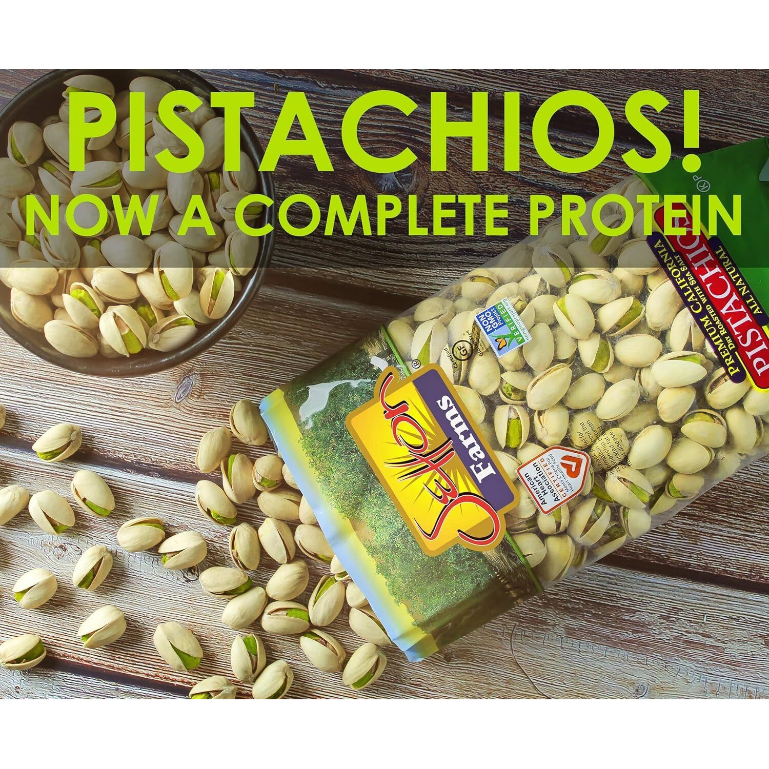 Lightly Salted Pistachios, Dry Roasted With Sea Salt, 1 Lb Bag (16 Oz)