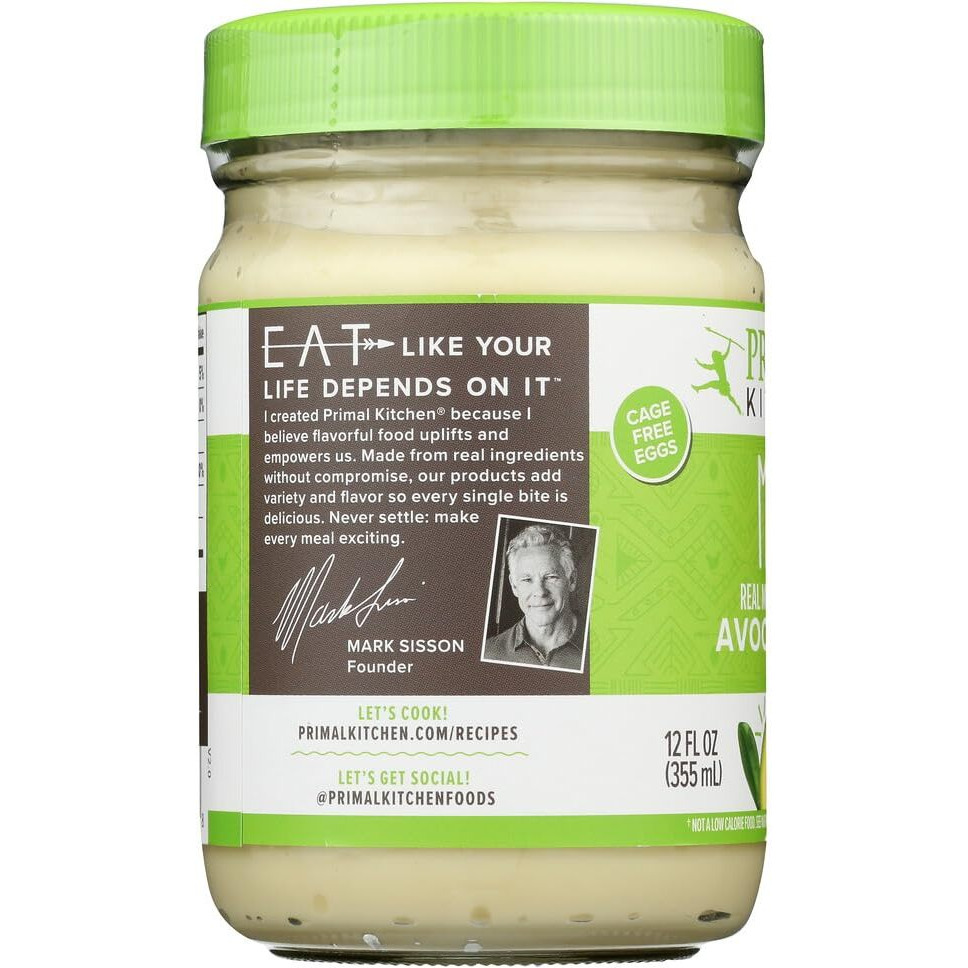 Primal Kitchen - Paleo Approved Avocado Oil Mayo, 12 Oz (4 Jars)