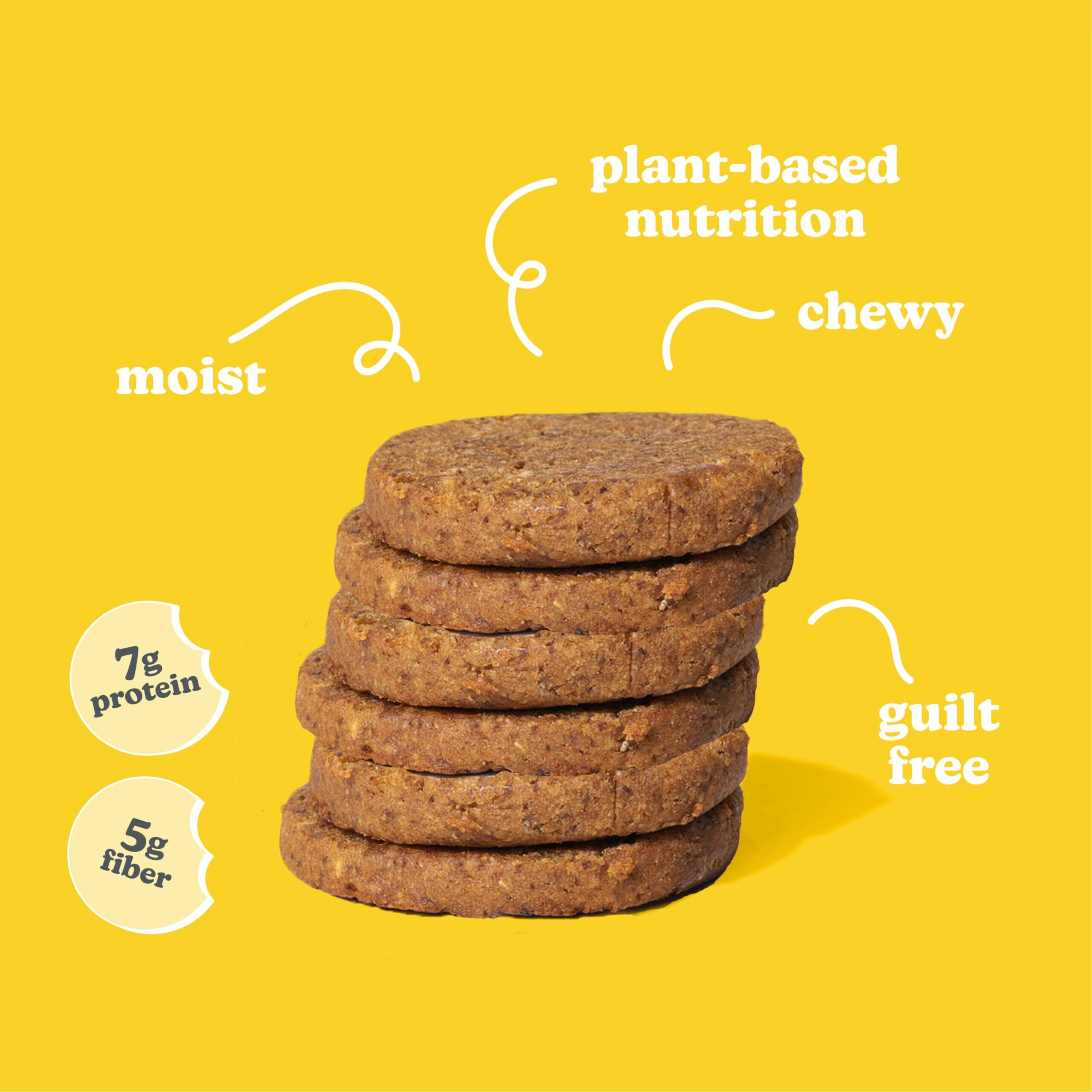Love + Chew Tasty, Gluten Free Cookies - Banana Bread 10 Count - Vegan - Healthy, Paleo, Non Gmo Snacks - Individually Wrapped, Soft Baked Cookies - Made From High Protein Almonds - 2 Ounce Each